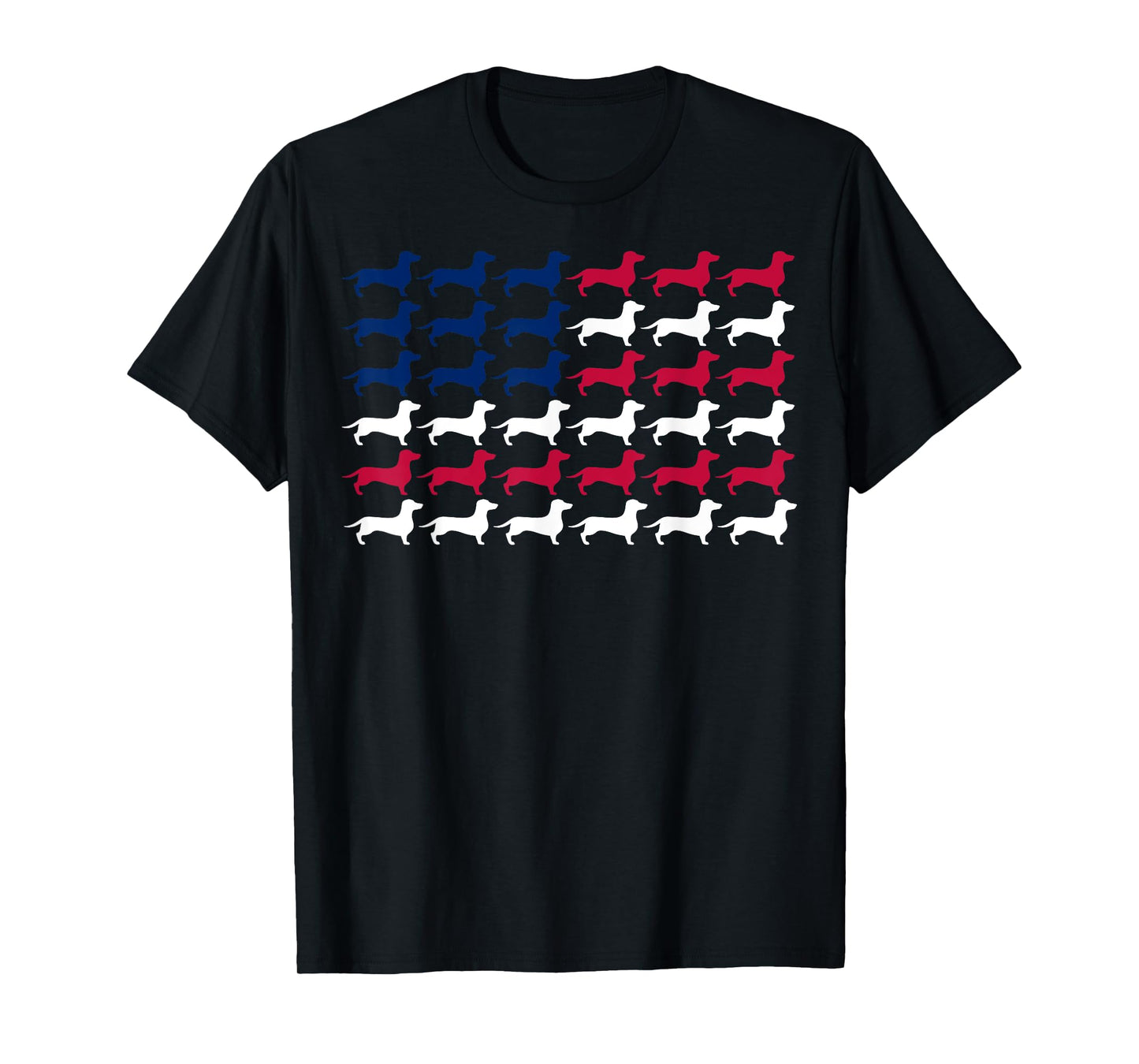 Dachshund American Flag USA Patriotic Dog Lover 4th of July T-Shirt