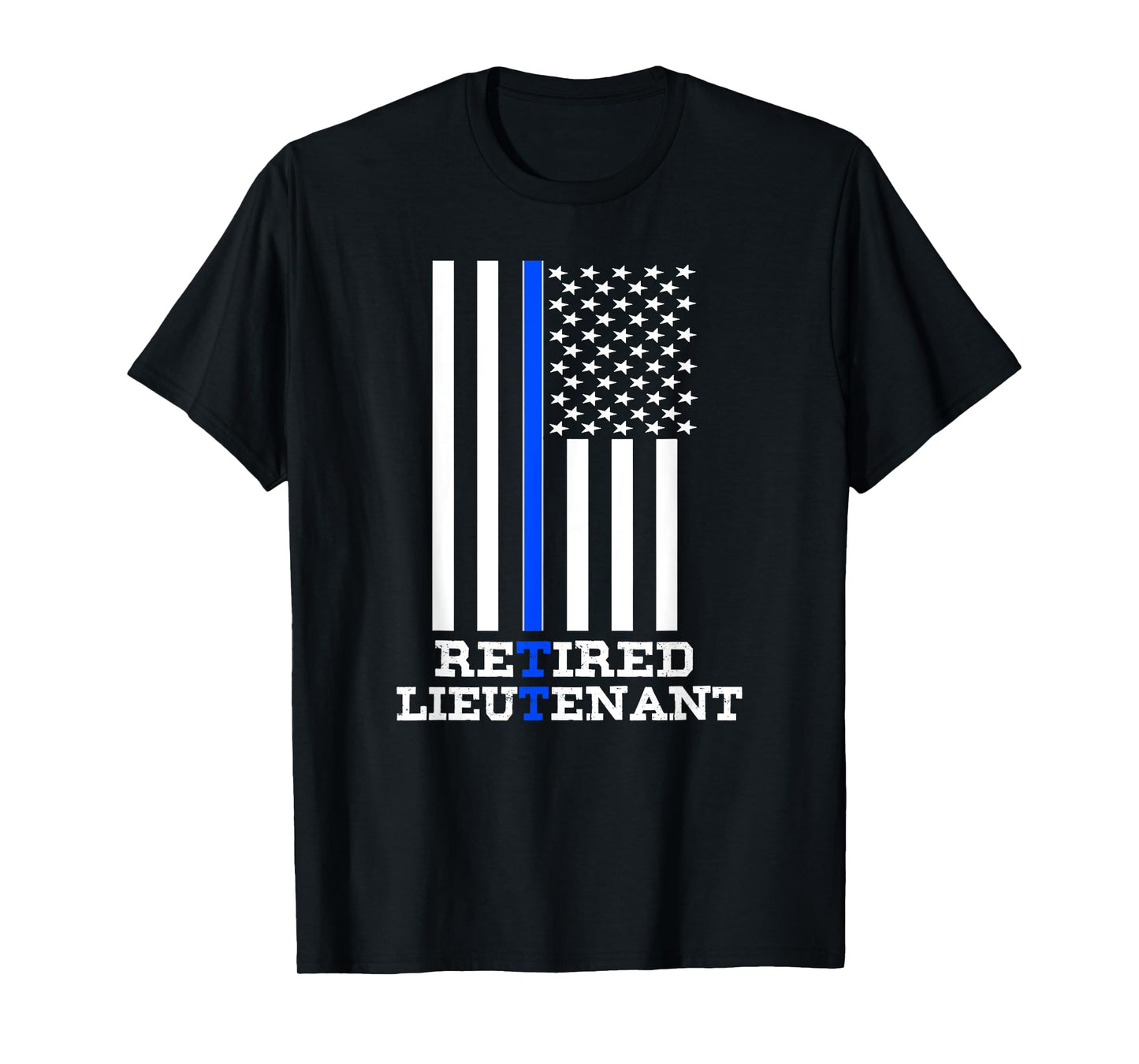 Retired Police Lieutenant Shirt Thin Blue Line Retirement T-Shirt
