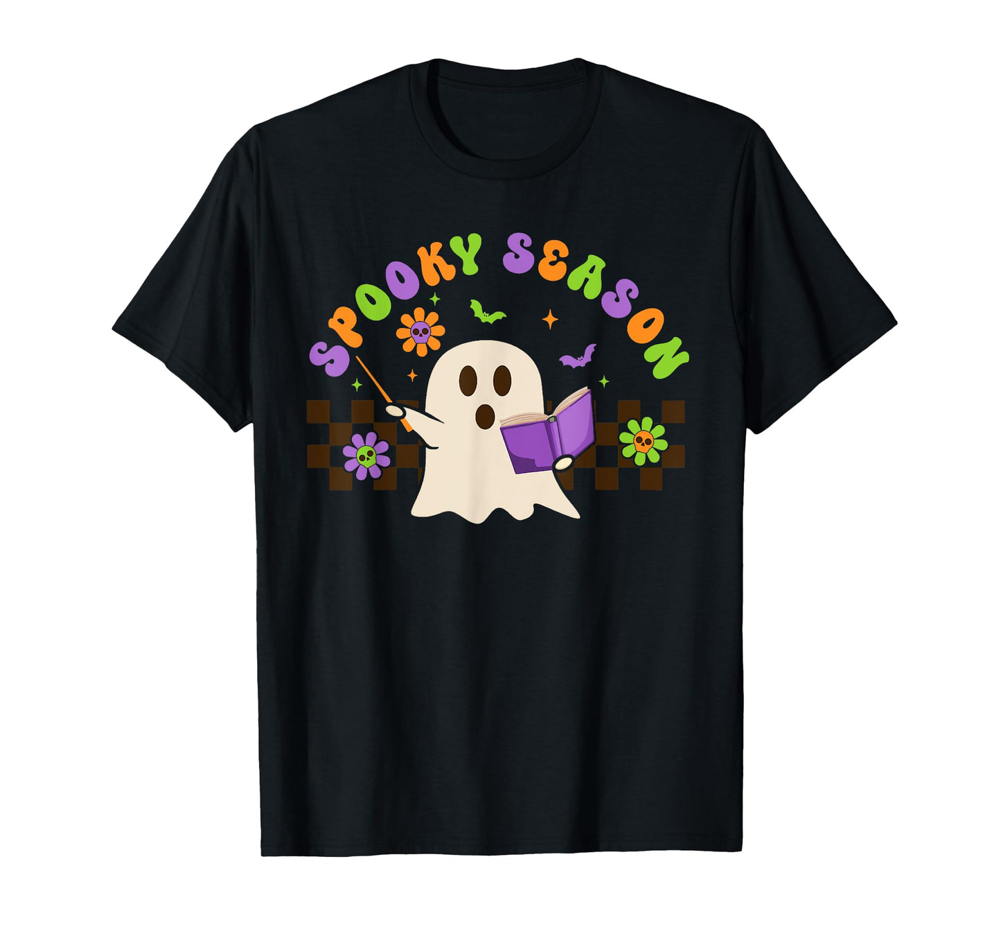 Cute Teacher Ghost Halloween Ghost Spooky Season Teacher Boo T-Shirt