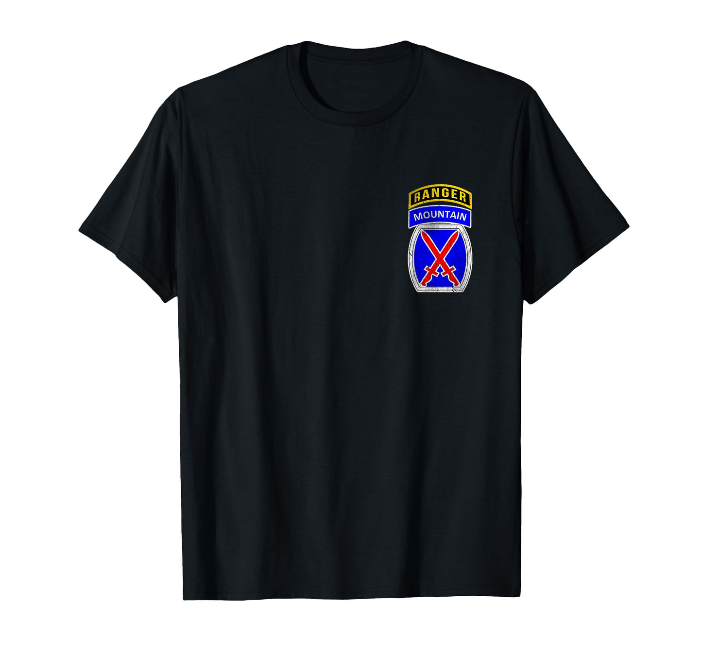 10th Mountain Division Ranger Tab Logo Military Veterans Day T-Shirt