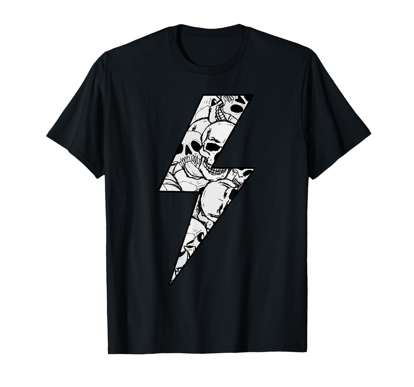 Awesome SKULLS CAMO Lightning Bolt T-Shirt