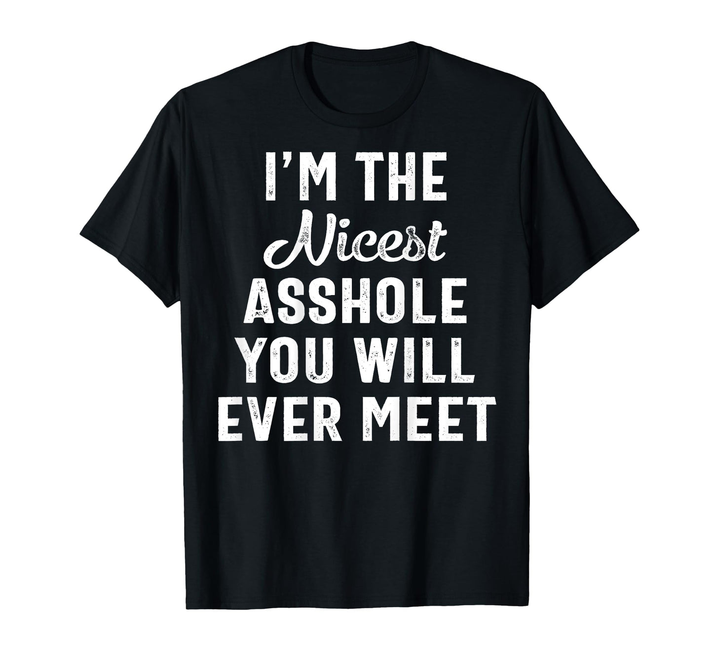 I'm The Nicest Asshole You Will Ever Meet ON Back T-Shirt