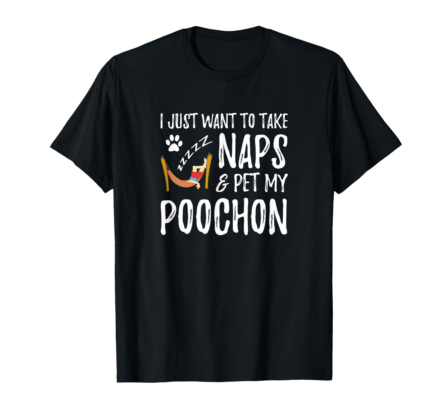Poochon Mom Nap Funny Dog Mom Gift Idea Men Women T-Shirt