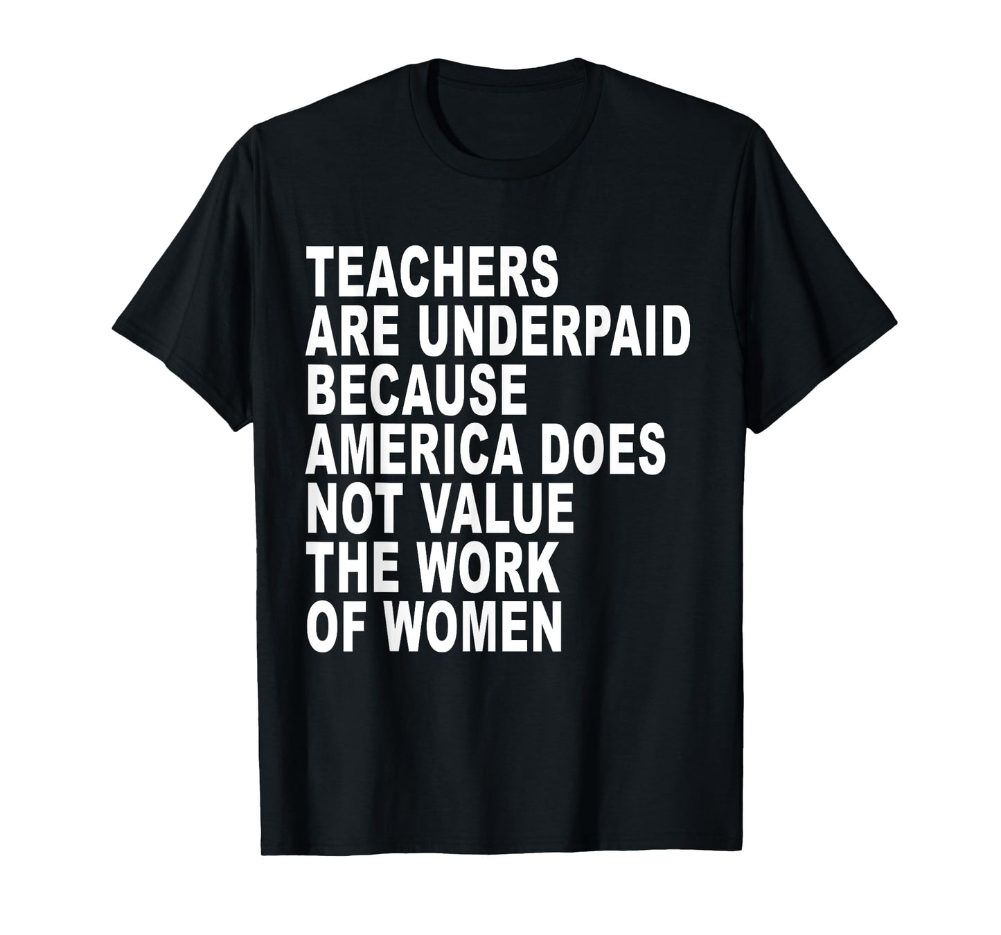 Teachers Are Underpaid Because America Does Not Value Funny Men Women T-Shirt