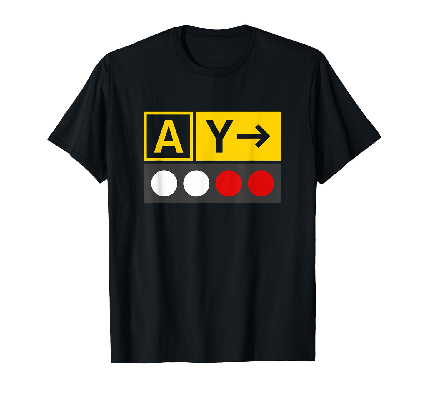Airline Captain Pilot Taxiway Signs with Papi Lights T-Shirt