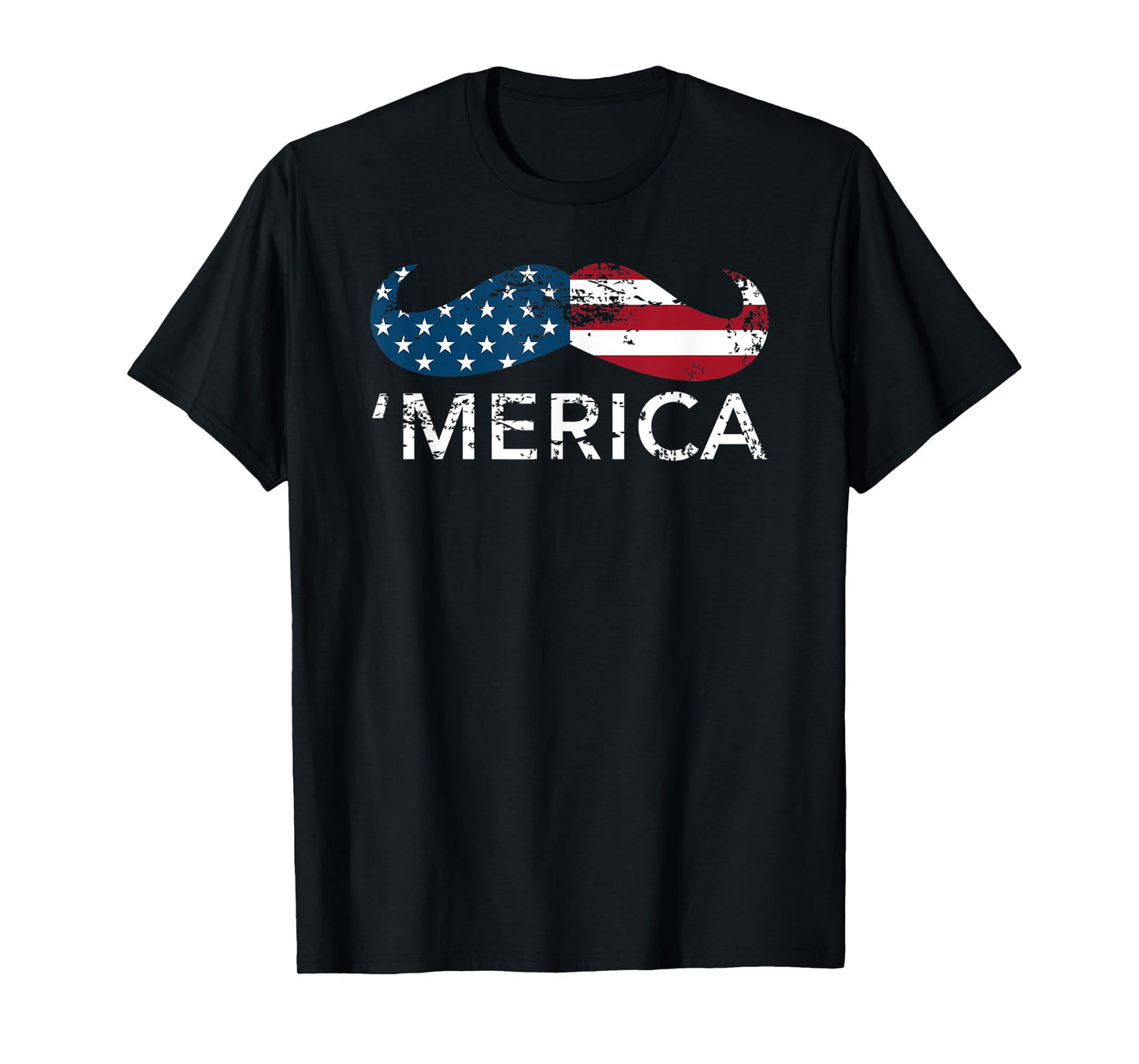 'Merica mustache Patriotic Memorial Day tee shirt T-Shirt for Women Kids Men