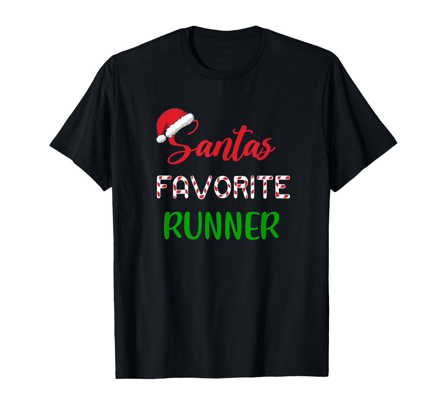 Santa's Favorite Runner Christmas Cross Country T-Shirt