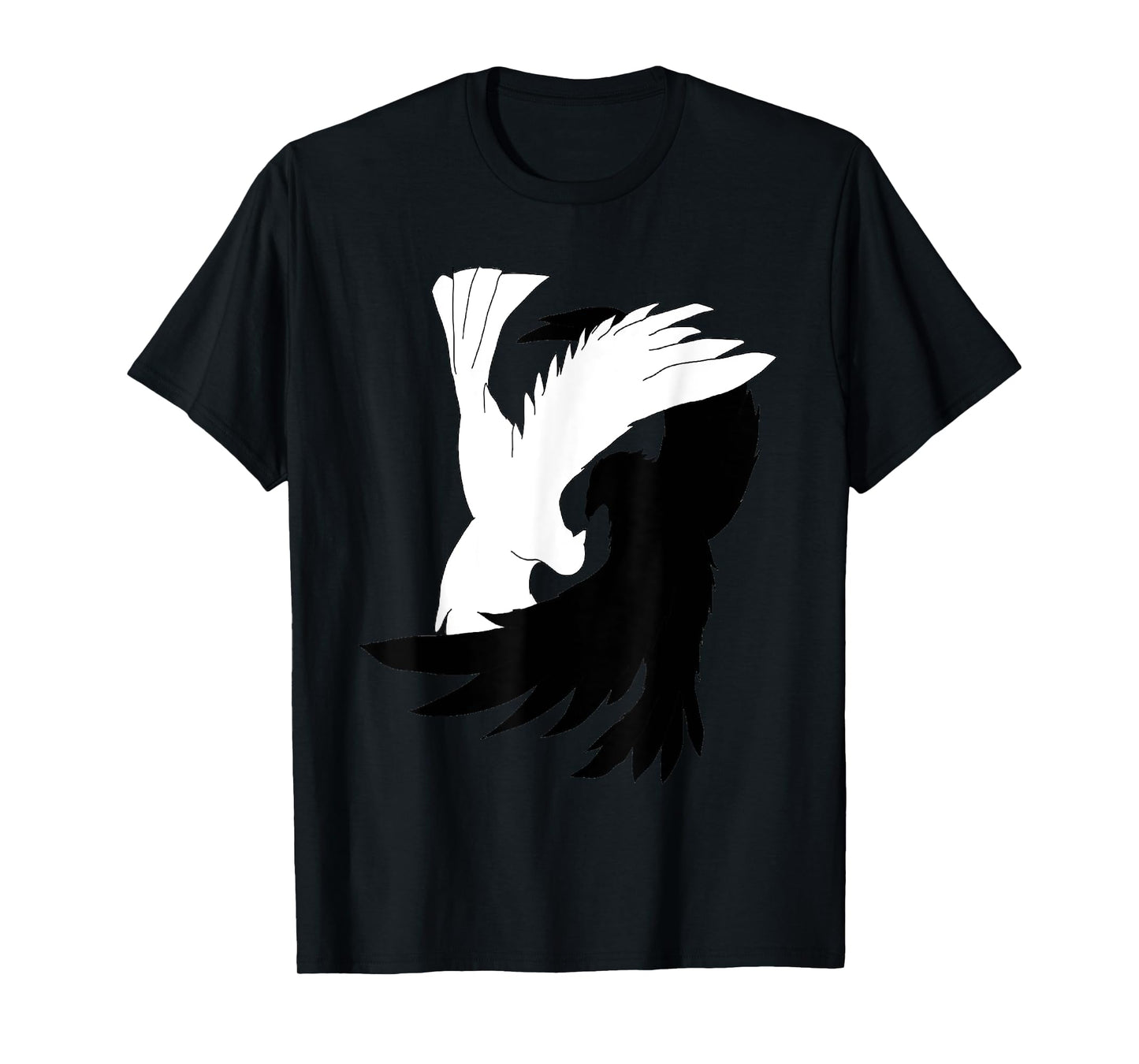 Love Birds shirt Raven Crow Dove Yin Yang Shi T-Shirt