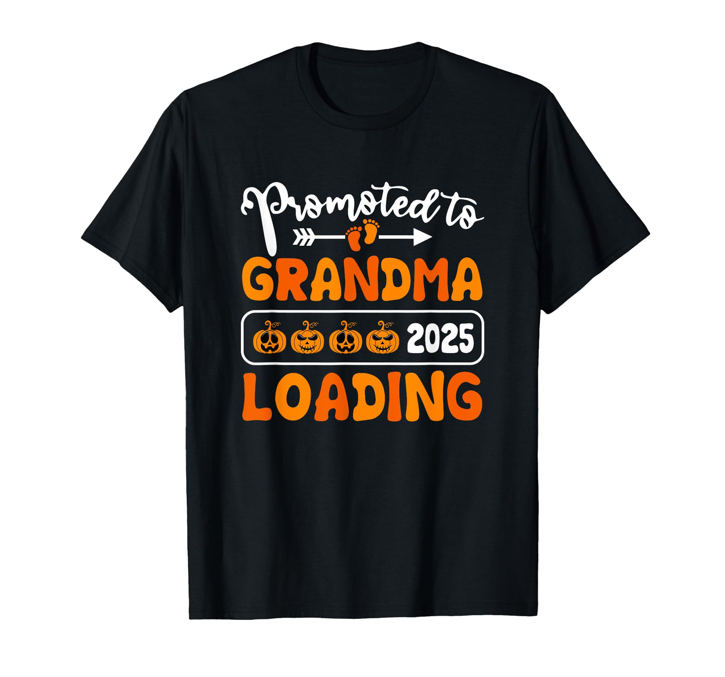 Promoted to Grandma 2025 Loading Pumpkin Halloween T-Shirt