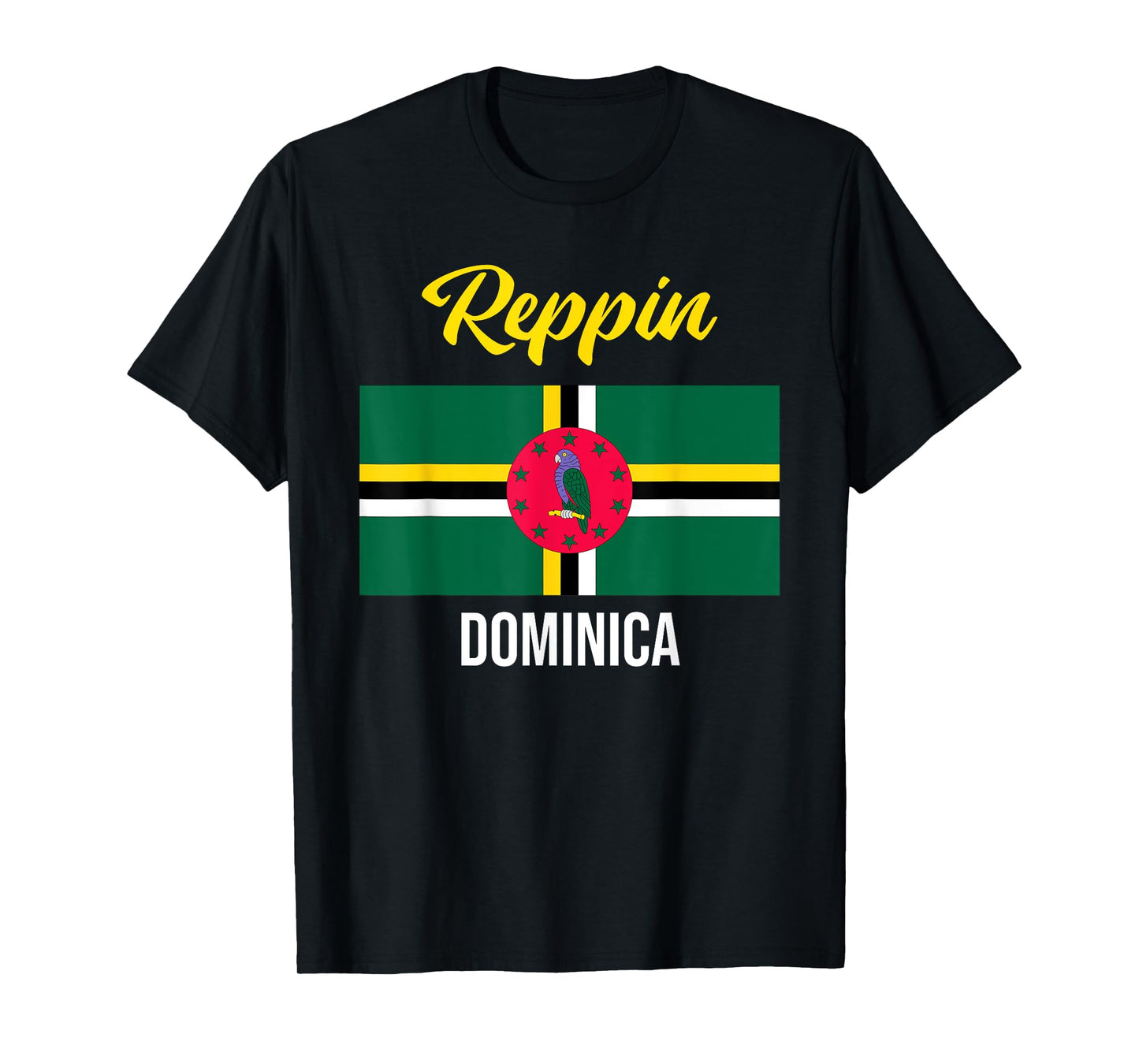 Dominica Flag Reppin West Indies Vacation T Shirt T-Shirt