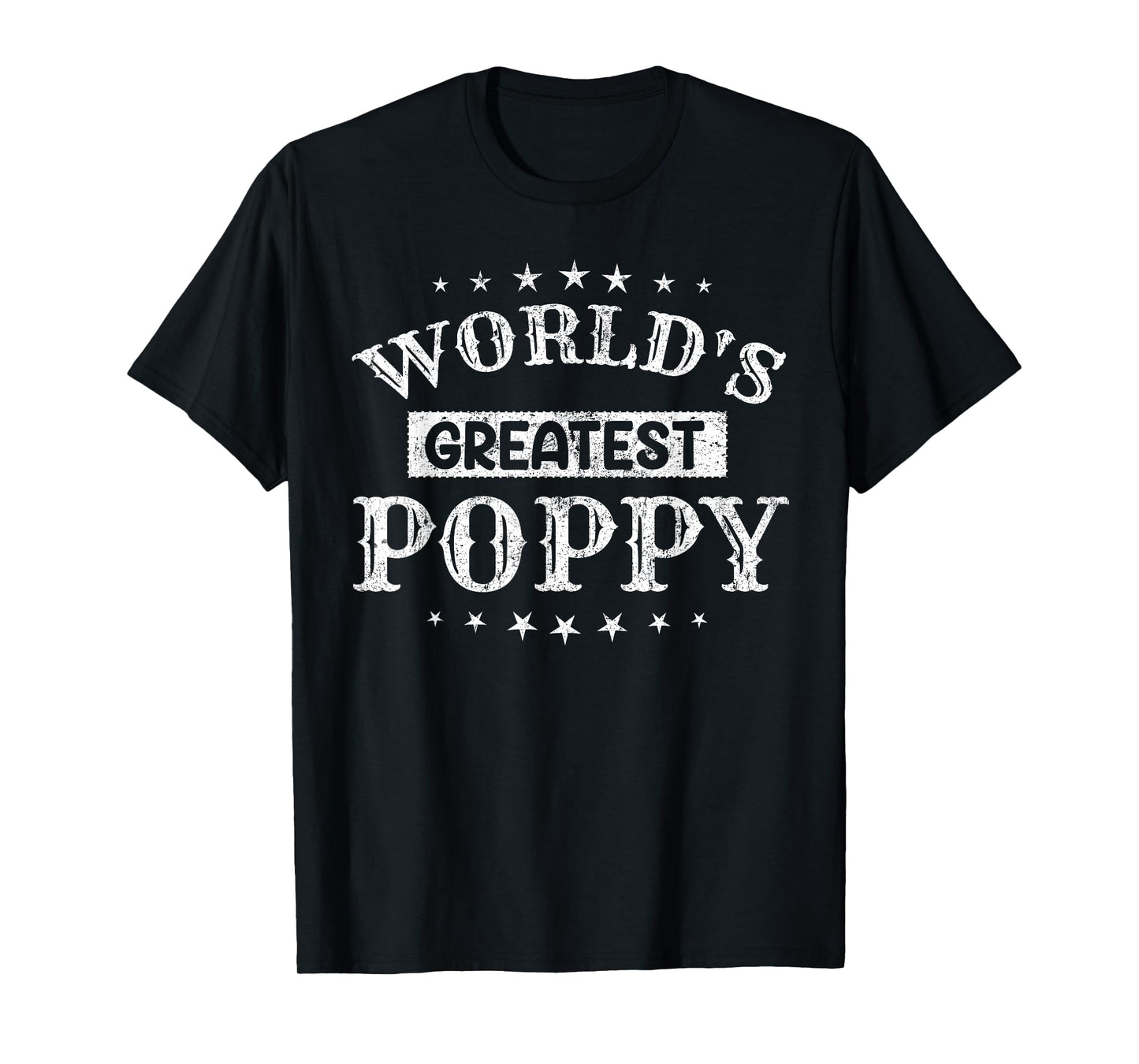Worlds Greatest Poppy Fathers Day Grandpa Men T-Shirt