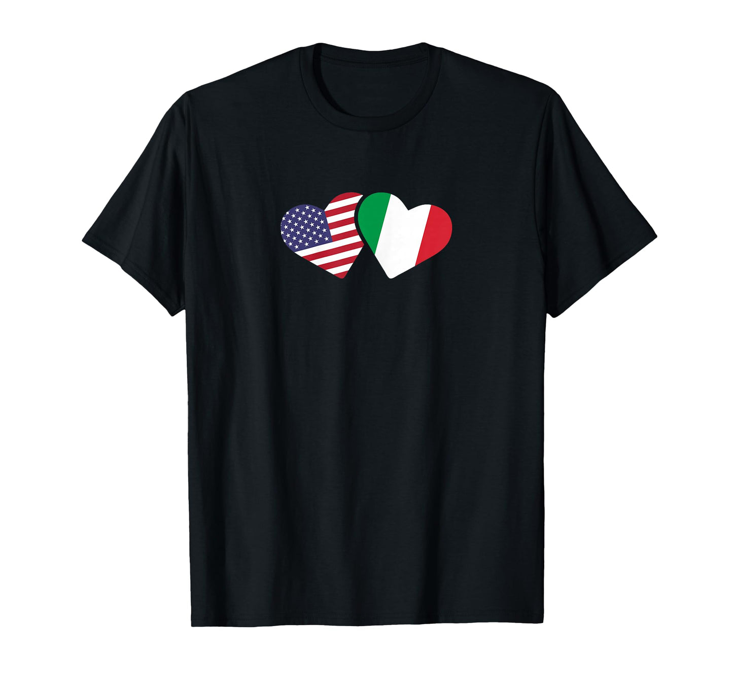 Italy USA Flag T Shirt Heart Italian American Love T-Shirt