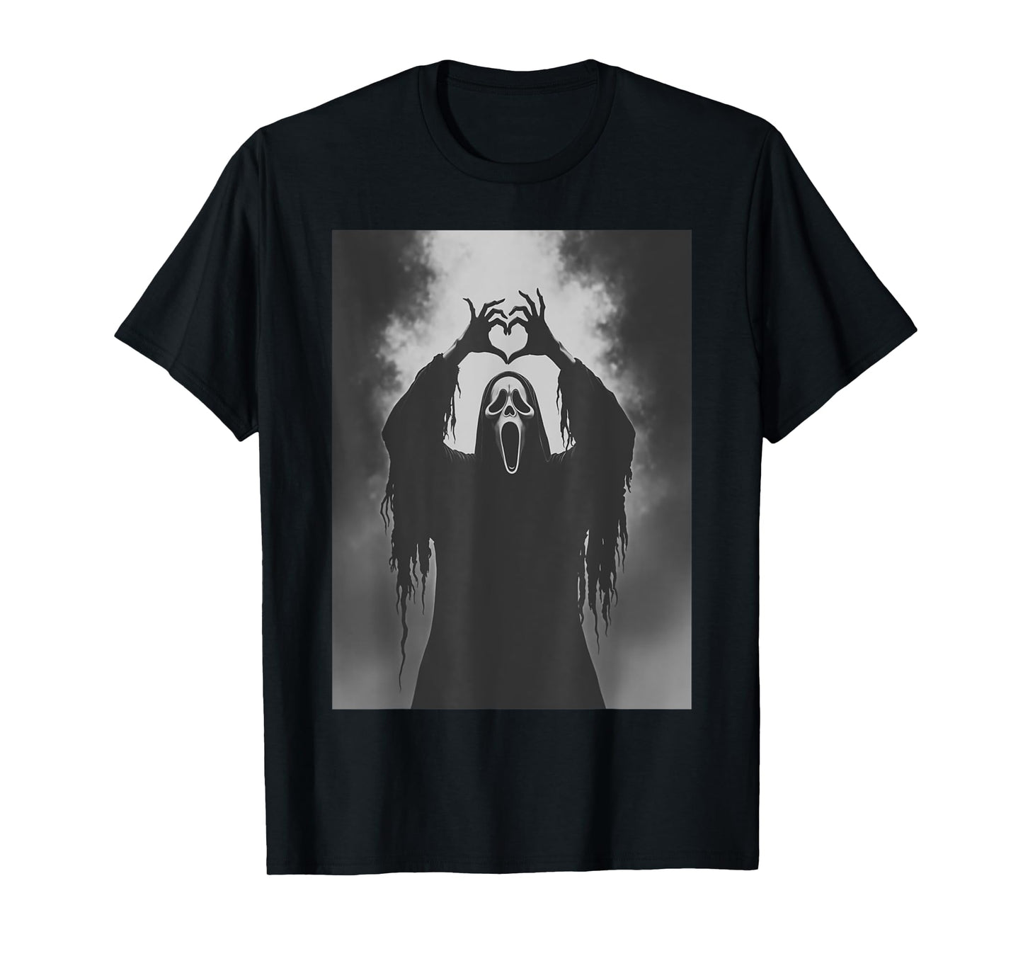 Funny Ghost Hand Heart Sign Spooky Costume Halloween Ghost T-Shirt
