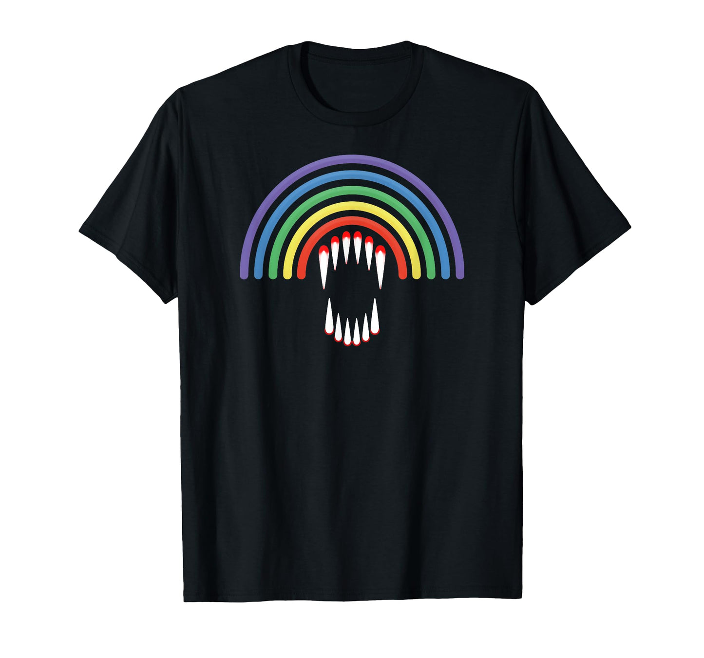 Cute LGBTQ vampire LGBT Halloween Ghost Rainbow Gay Pride T-Shirt