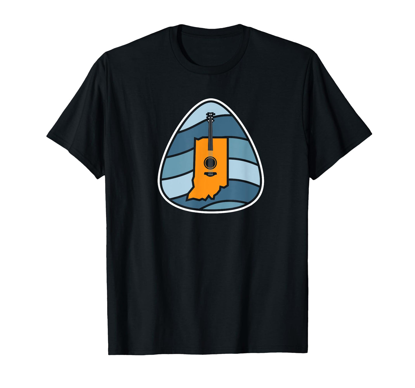 Retro Indiana Music Acoustic Guitar Rock T-Shirt