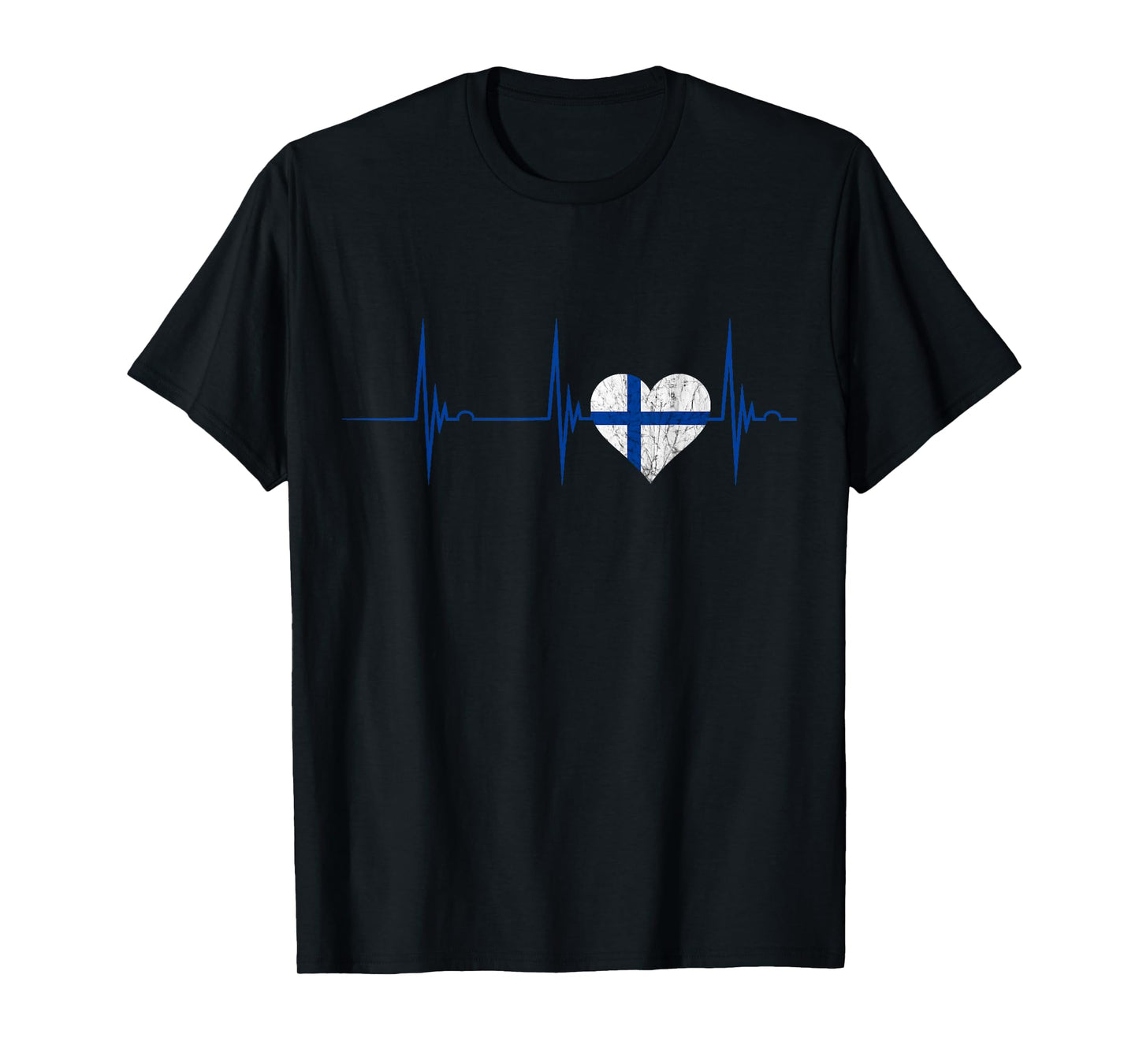 Finland Heart Finns Heartbeat EKG Pulse Suomi Finnish Sisu T-Shirt