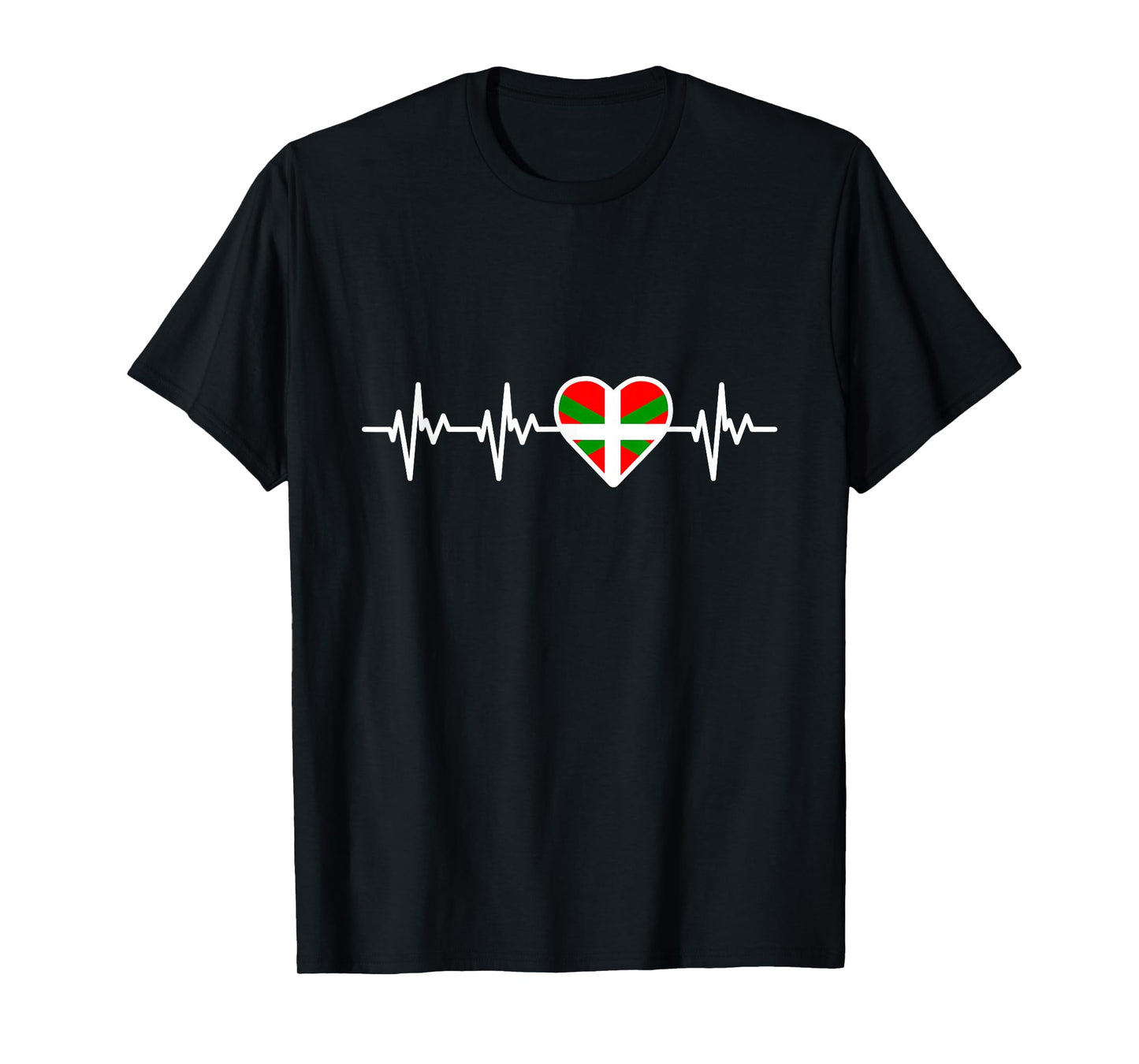 Basque Country Flag Heartbeat Basques T-Shirt