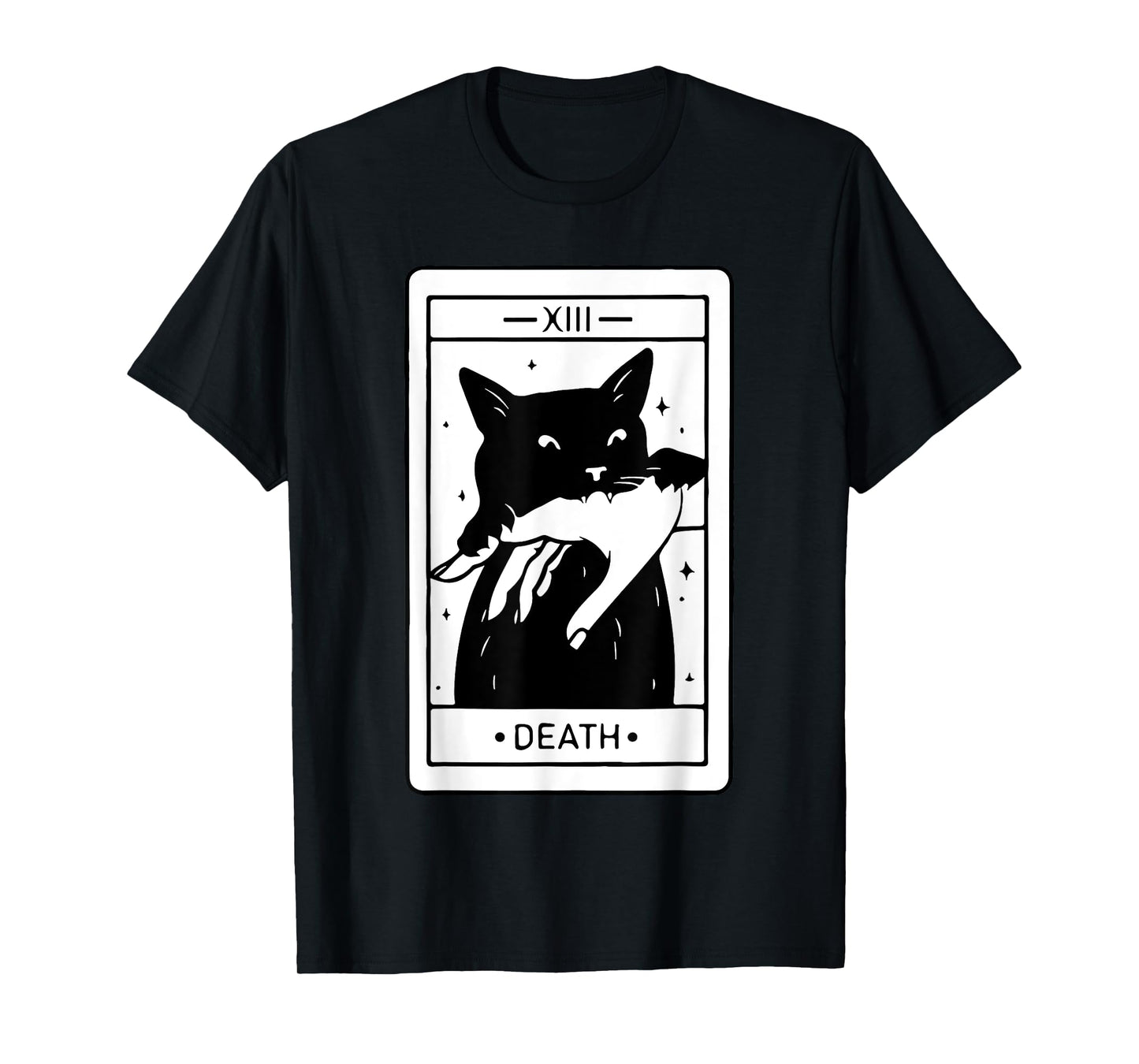 tarot card black cat Men Women T-Shirt