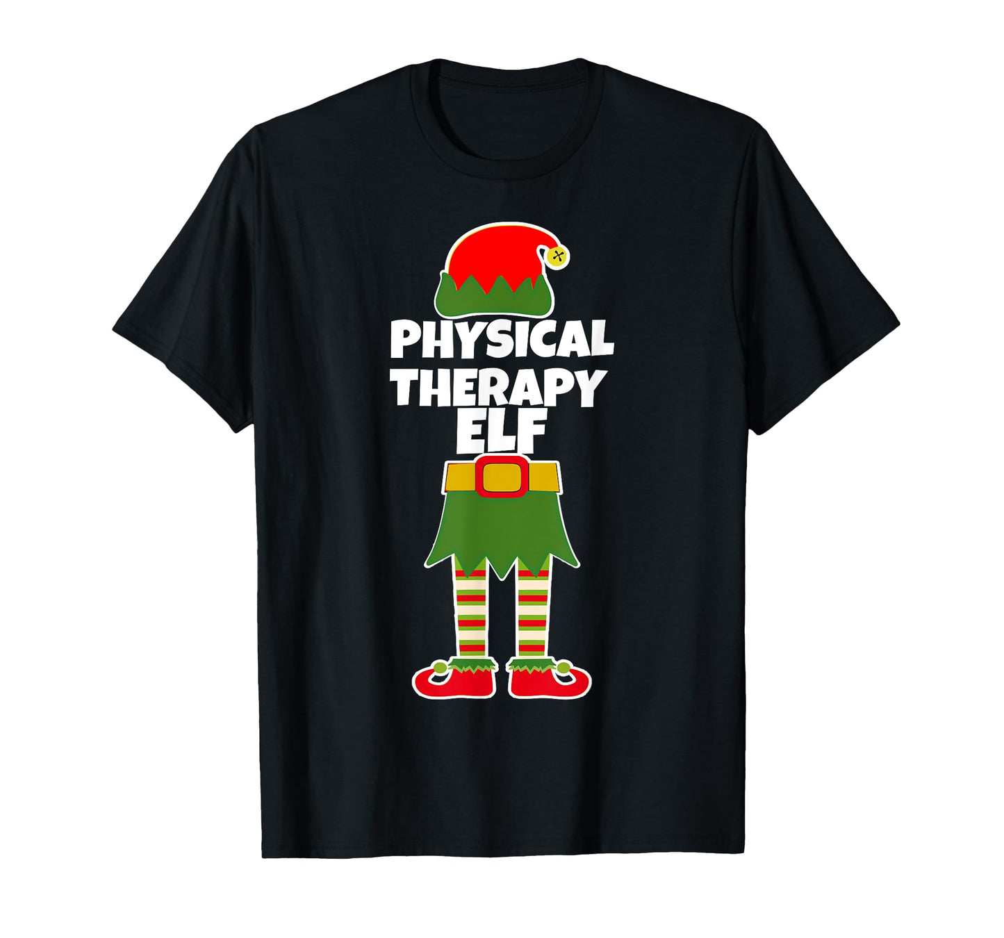 PHYSICAL THERAPY ELF Christmas Therapist Holiday PT Funny T-Shirt