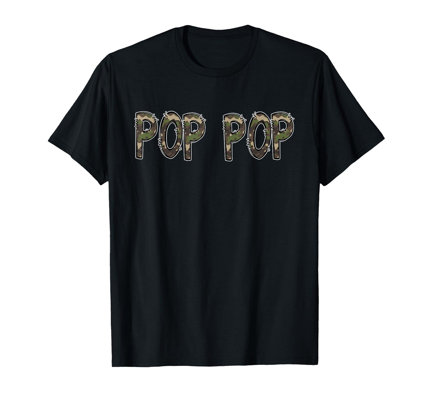Camouflage Hunter Grandpa Pop Pop Hunting T-Shirt