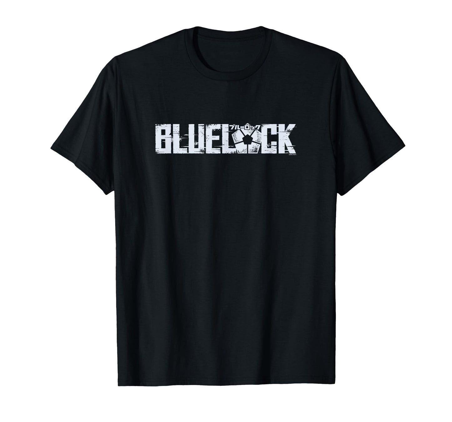 Blue Lock Official Epic Bold Distressed Glitch Chest Logo T-Shirt