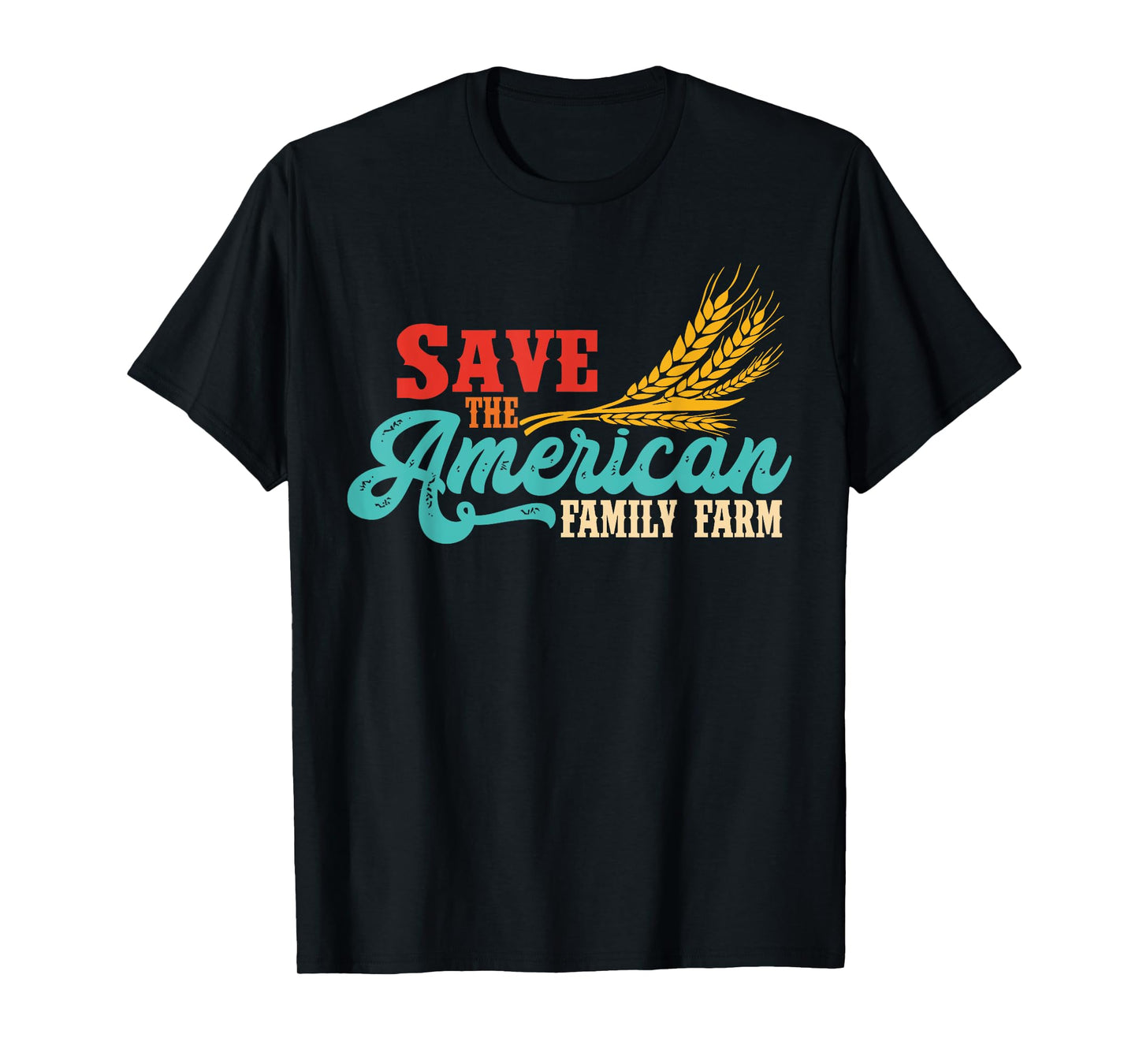 Save The American Family Farm US Farmers Vintage Design T-Shirt
