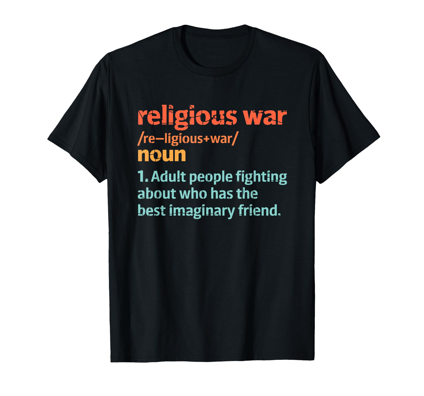 Dictionary Sarcastic Definition Religious War Definition T-Shirt - Unisex-Adults, Black, Small, Short Sleeve