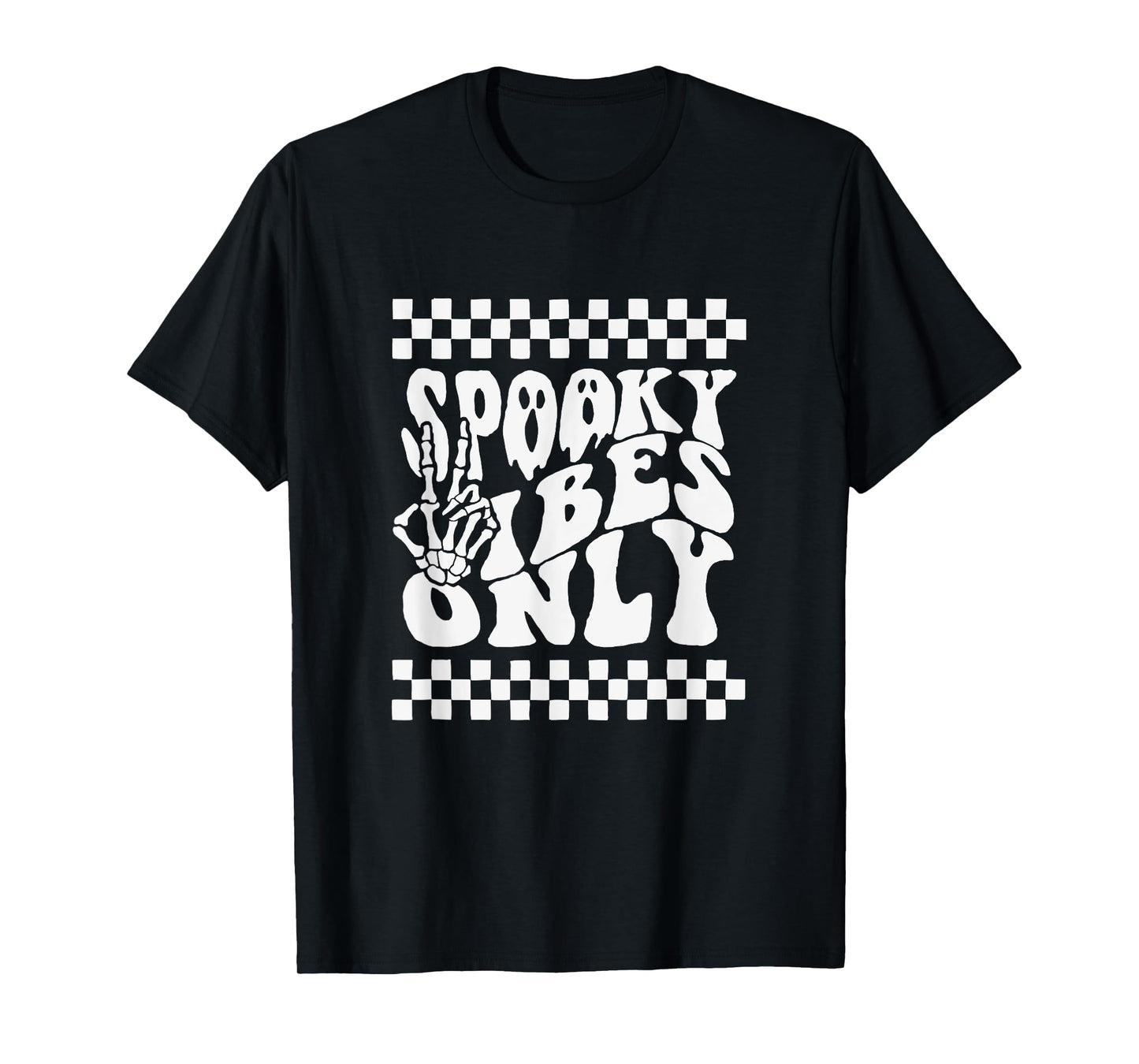 Spooky Vibes Only Halloween Retro Ghosts 80s Party T-Shirt
