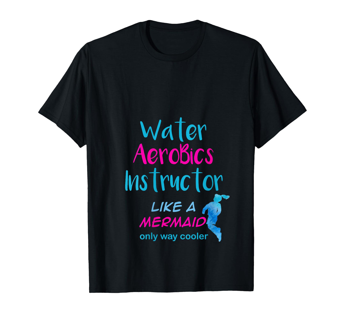 Aqua Water Aerobics Instructor Like A Mermaid V-Neck T-Shirt