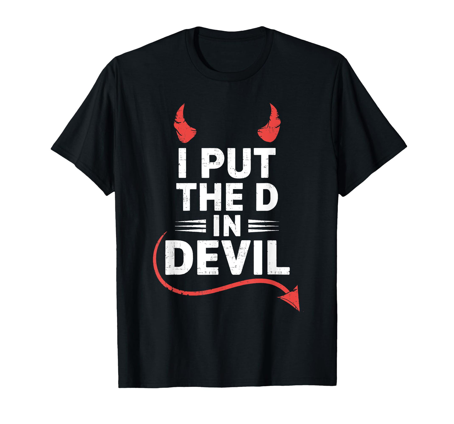 I Put the D in Devil Funny Halloween Matching Couple T-Shirt