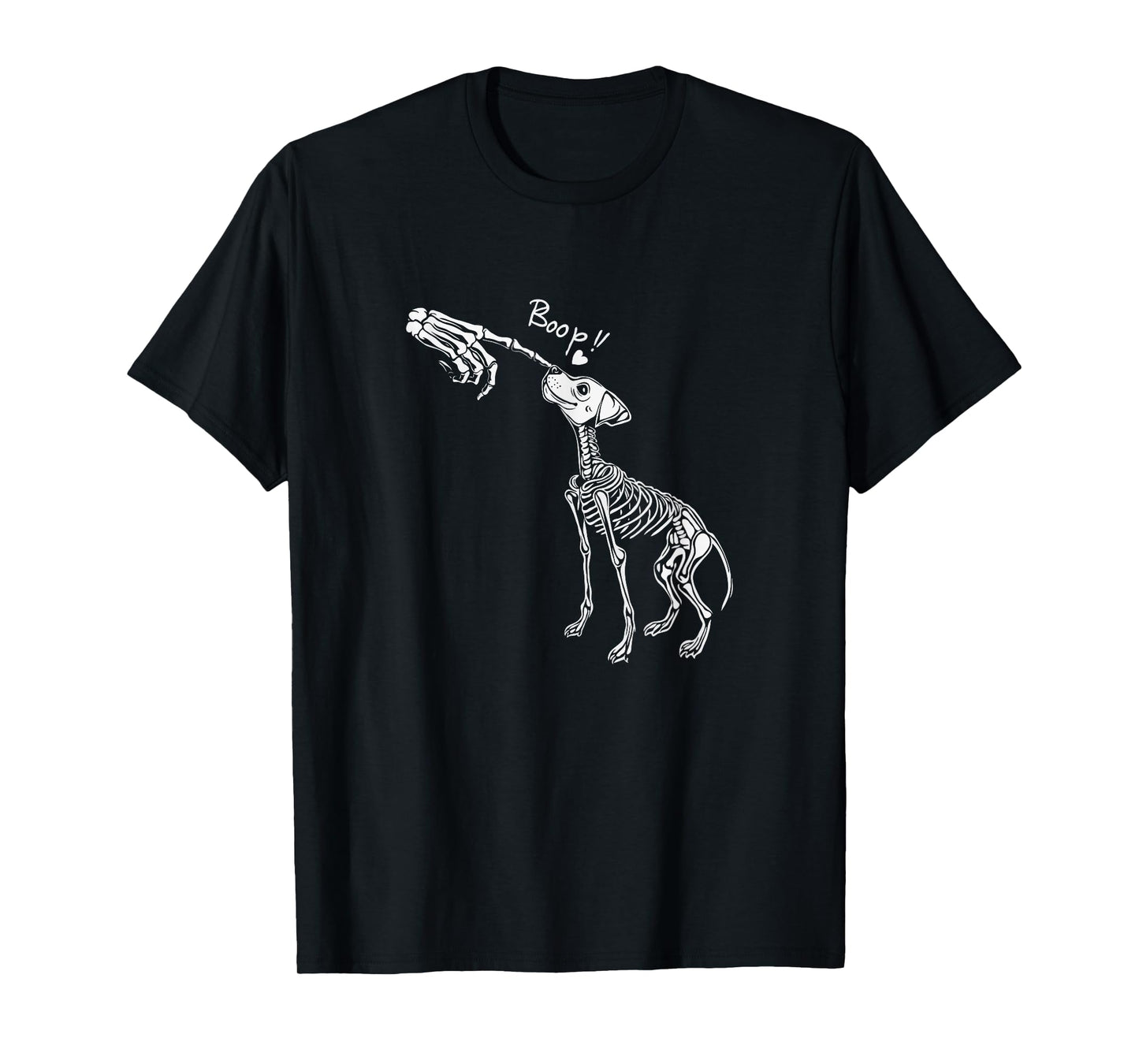 Funny Dog Skeleton Hand Boop Halloween Puppy Dog T-Shirt