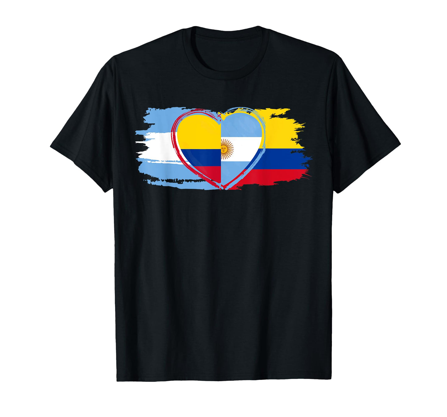Half Argentinian Half Colombian Flag for football lovers T-Shirt