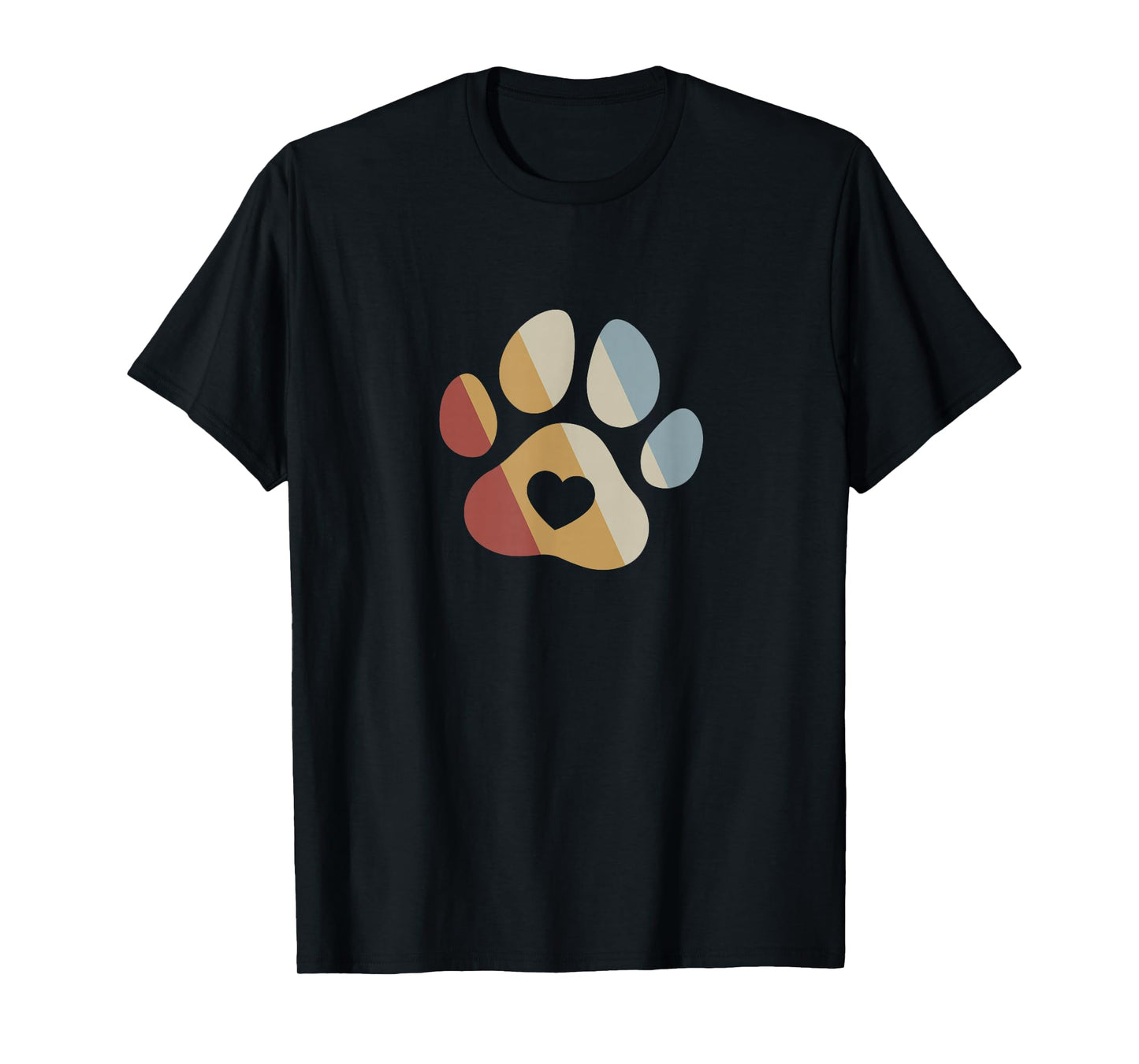 Dog Paw Retro Style Vintage T-Shirt