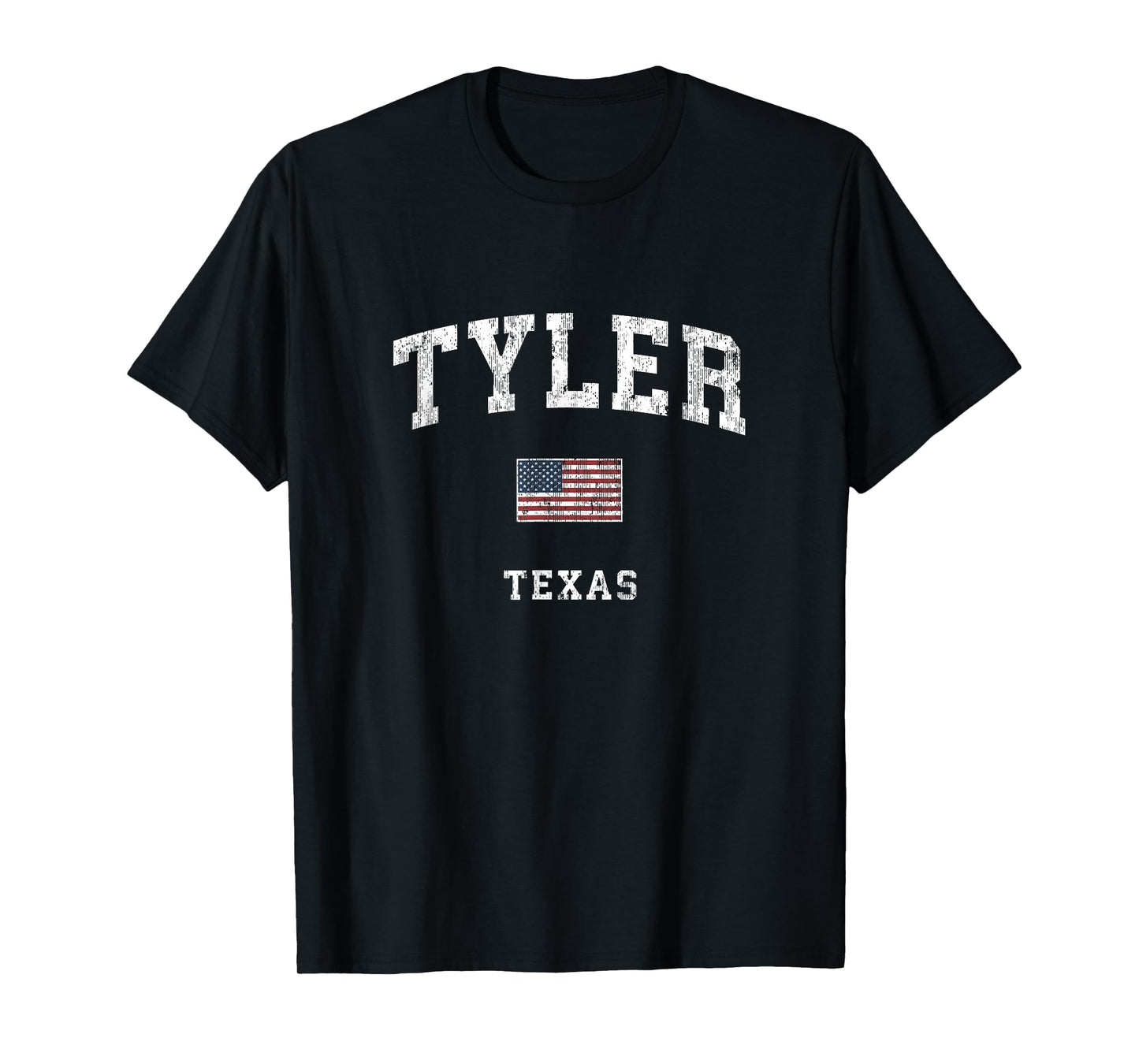 Tyler Texas TX Vintage American Flag Sports Design T-Shirt for Women Kids Men
