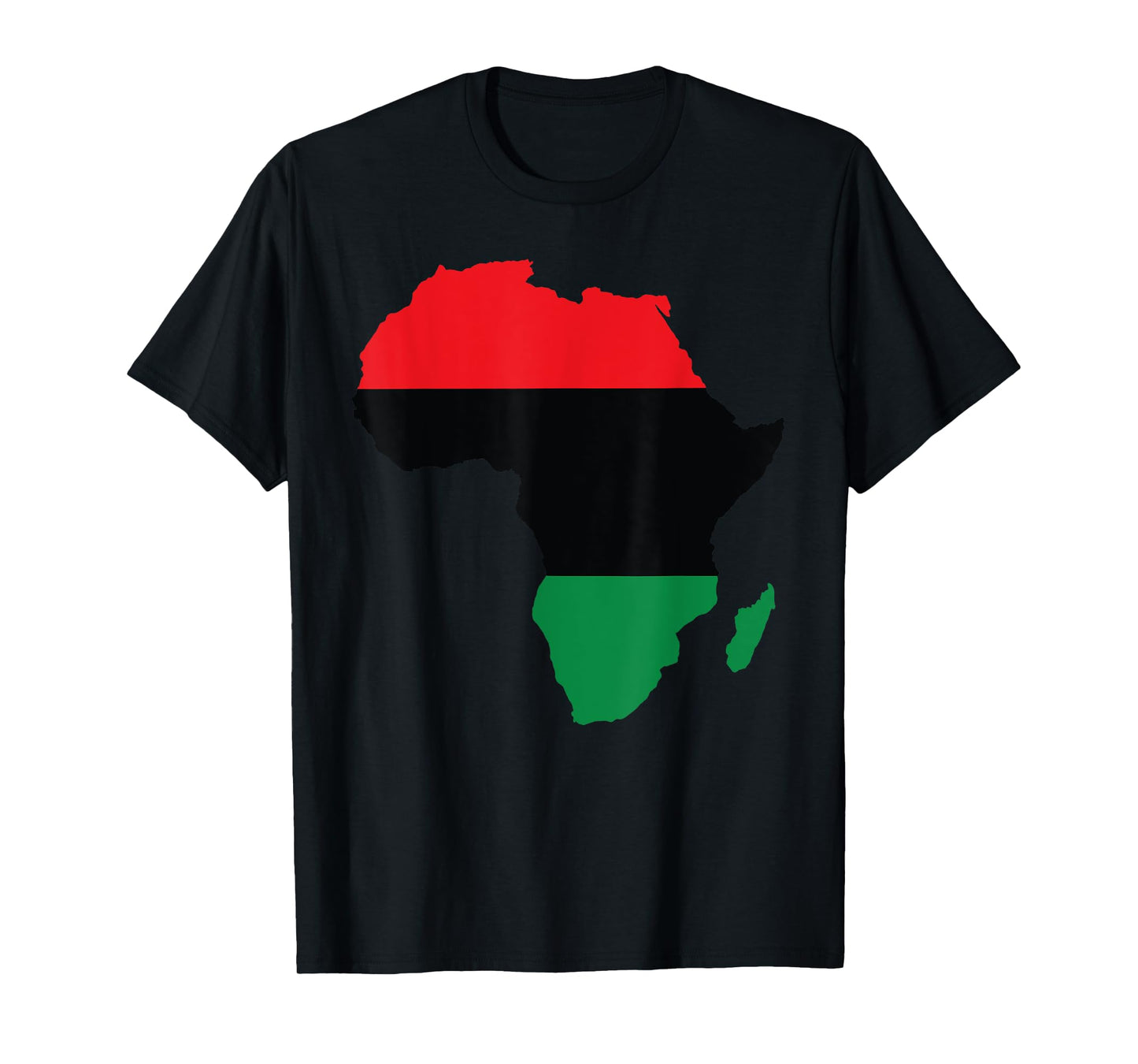 Pan African UNIA Flag Map Continent Black History Month Gift T-Shirt