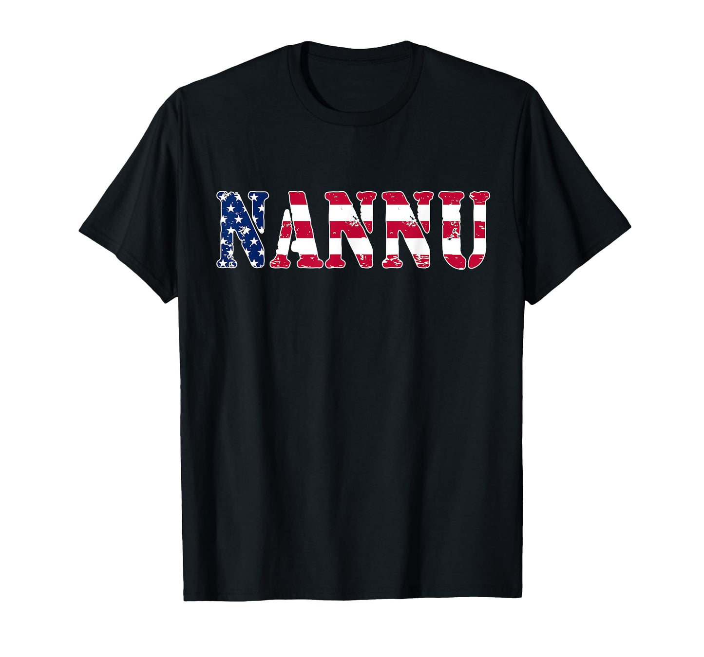 Vintage Nannu American Flag Patriotic 4th of July T-Shirt for Kids Men