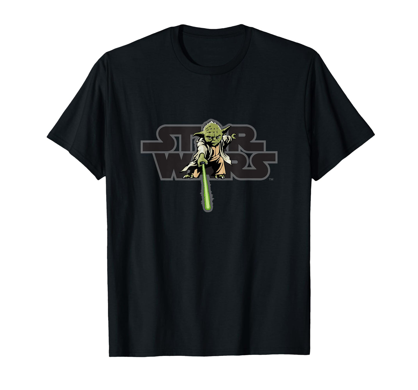 Star Wars Logo Jedi Master Yoda Lightsaber T-Shirt