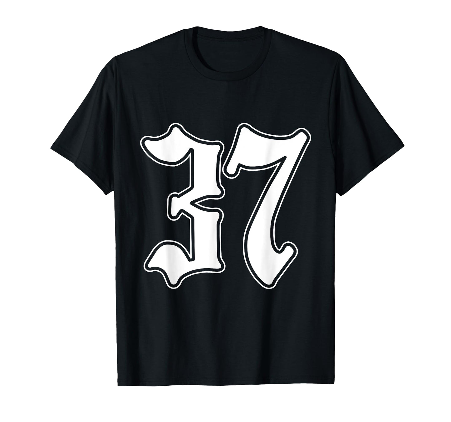 #37 White Number 37 Latino Sports Fan Team Cholo Easy T-Shirt