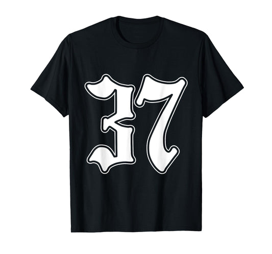 #37 White Number 37 Latino Sports Fan Team Cholo Easy T-Shirt