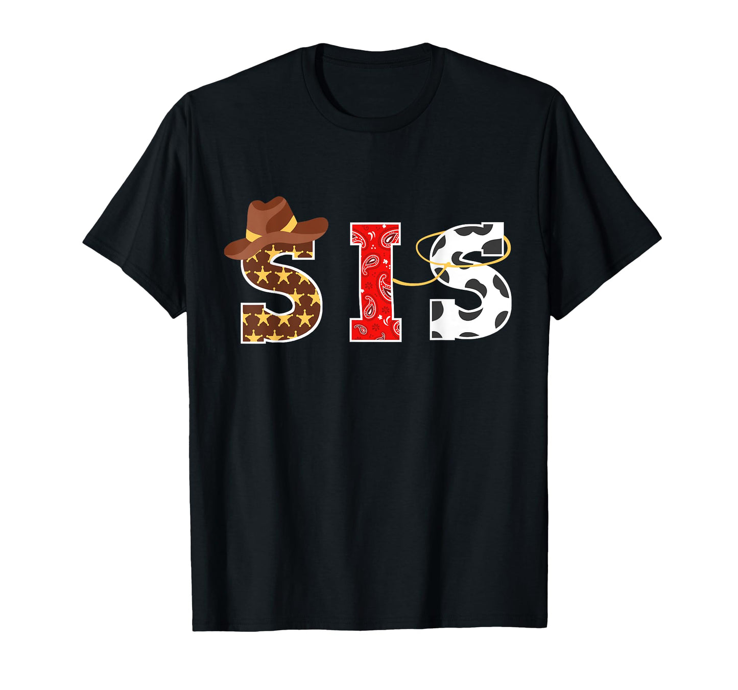 Cowboy Sis Western Rodeo Theme Kids Birthday Matching Family T-Shirt