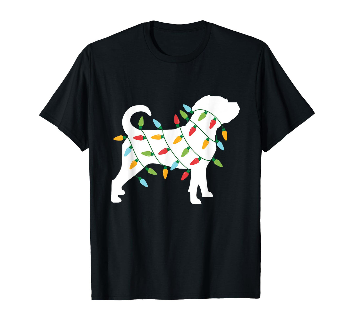 Christmas Lights Puggle T Shirt Cute Gifts for Dog Lovers T-Shirt for Men Women Kids