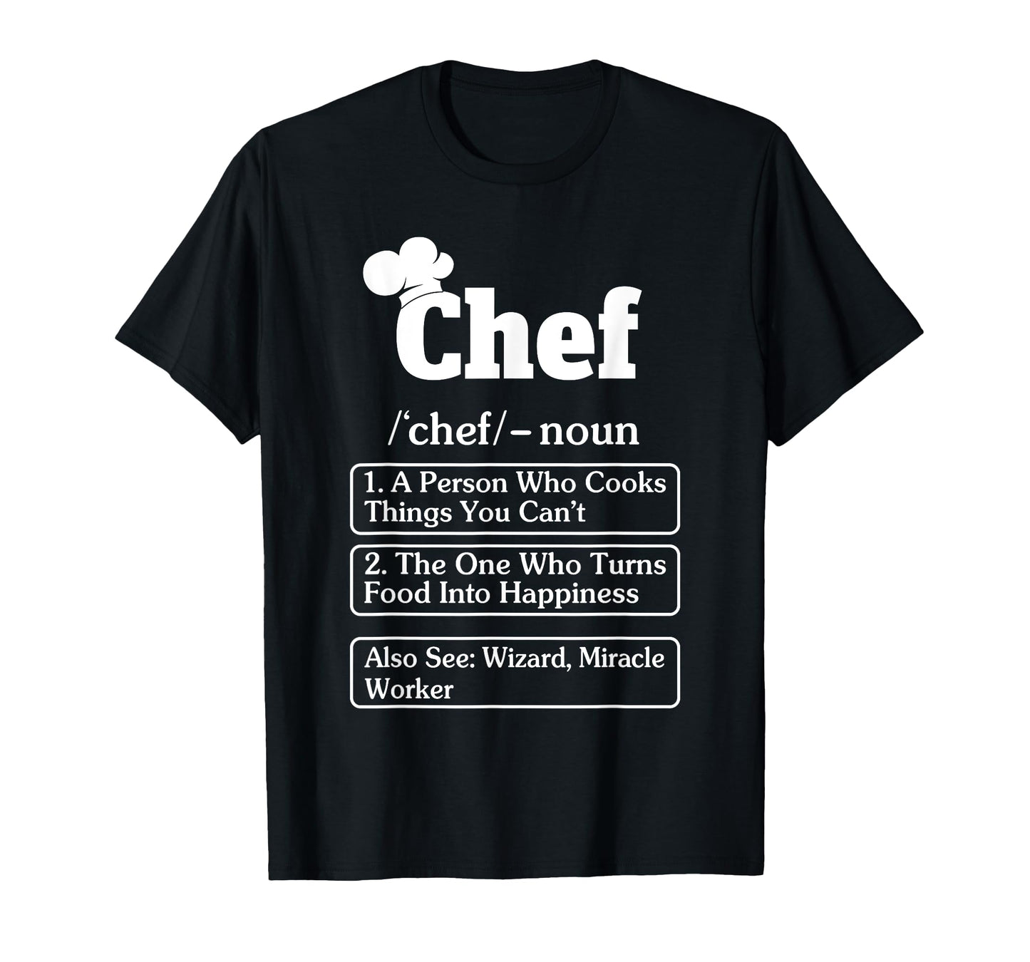 Funny Chef Definition Cooking Kitchen Mens & Womens T-Shirt