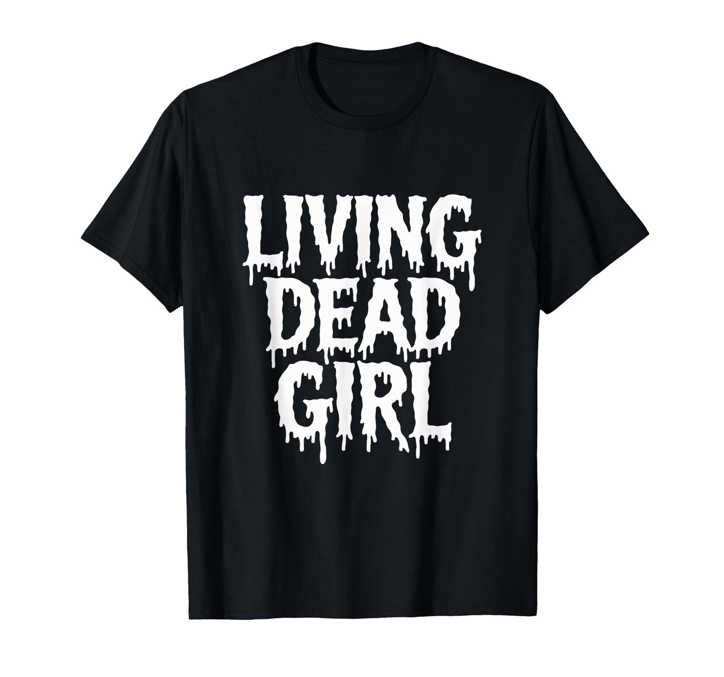 Dripping Blood Zombie Movie Living Dead Girl Halloween T-Shirt