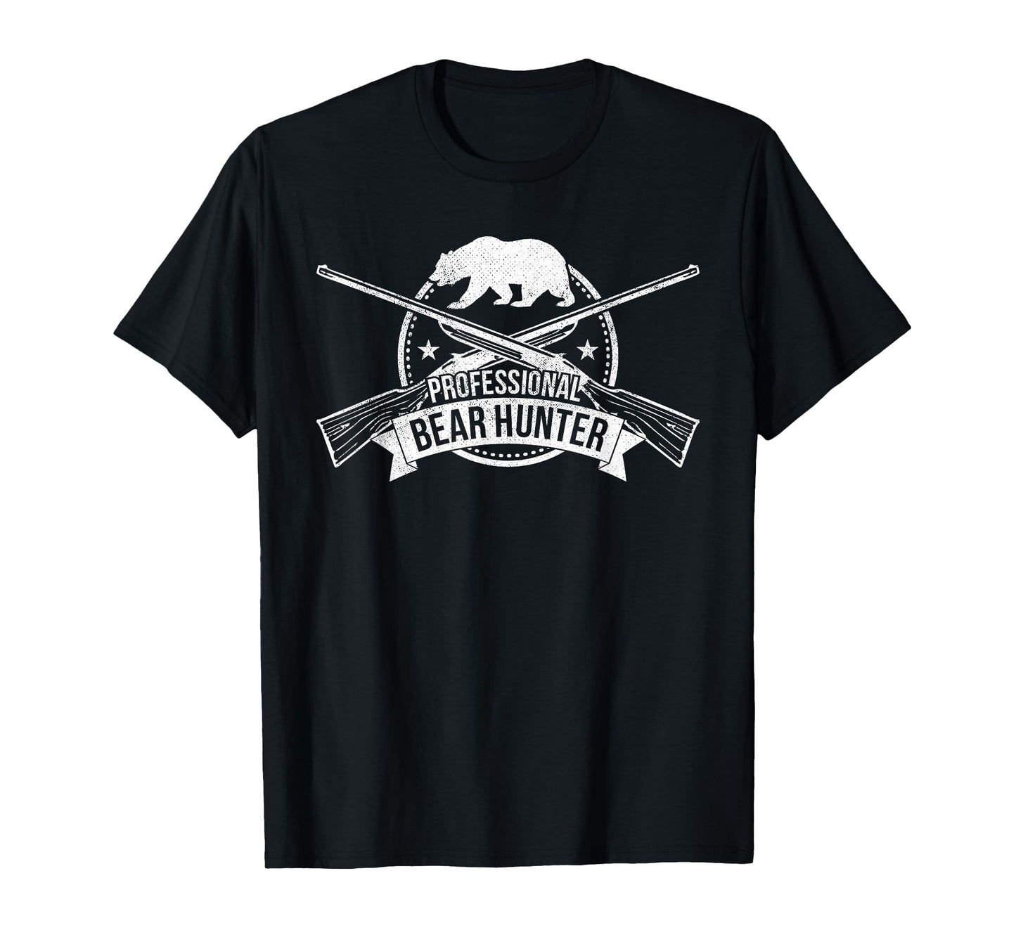 Professional Bear Hunter Crossed Rifles Hunting T-Shirt