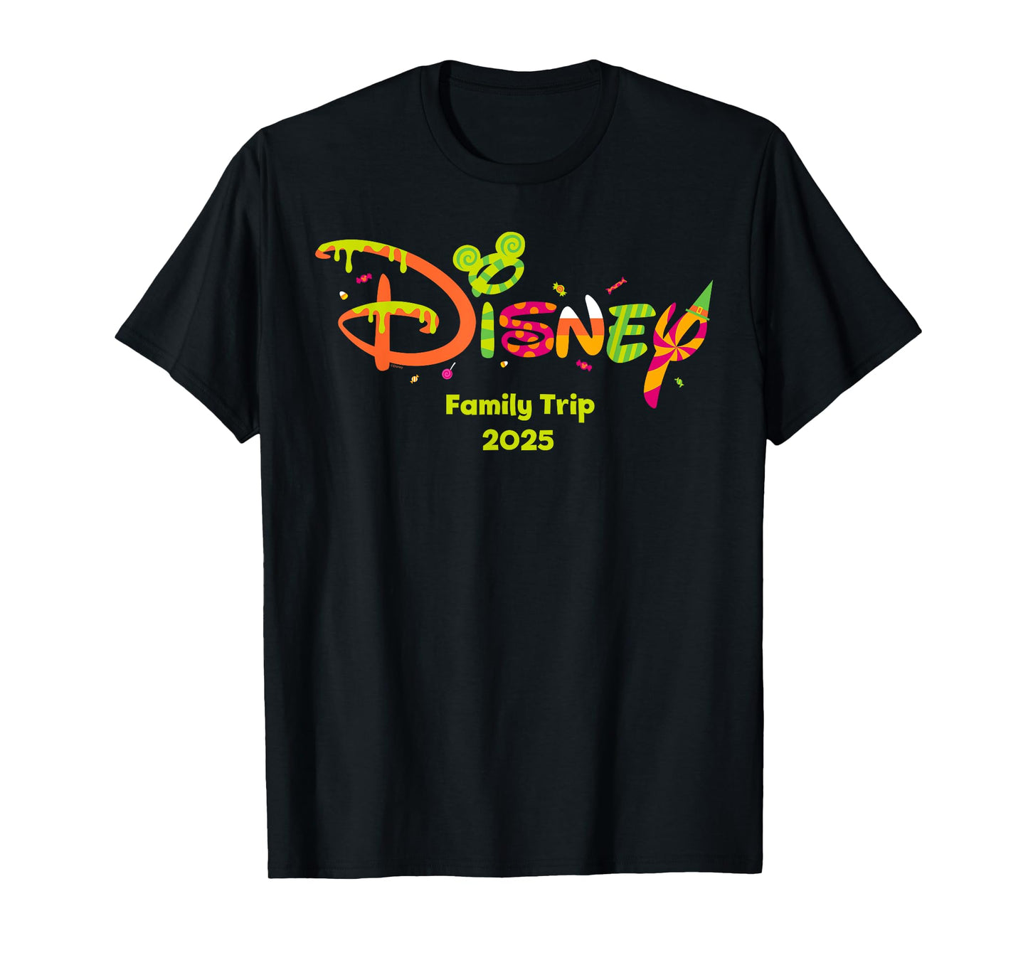 Disney Family Trip 2025 Halloween Treats Logo Fall Vacation T-Shirt