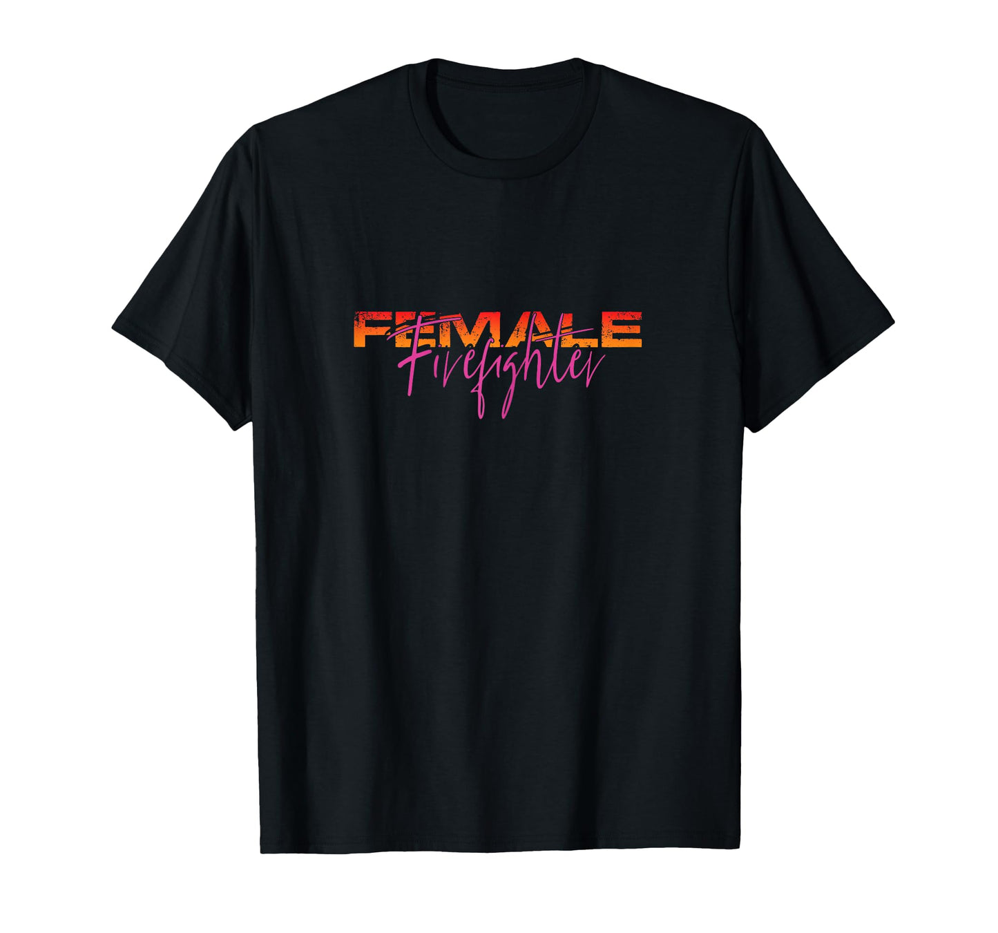 Female Firefighter Firewoman Fire Department Firetruck Hero T-Shirt
