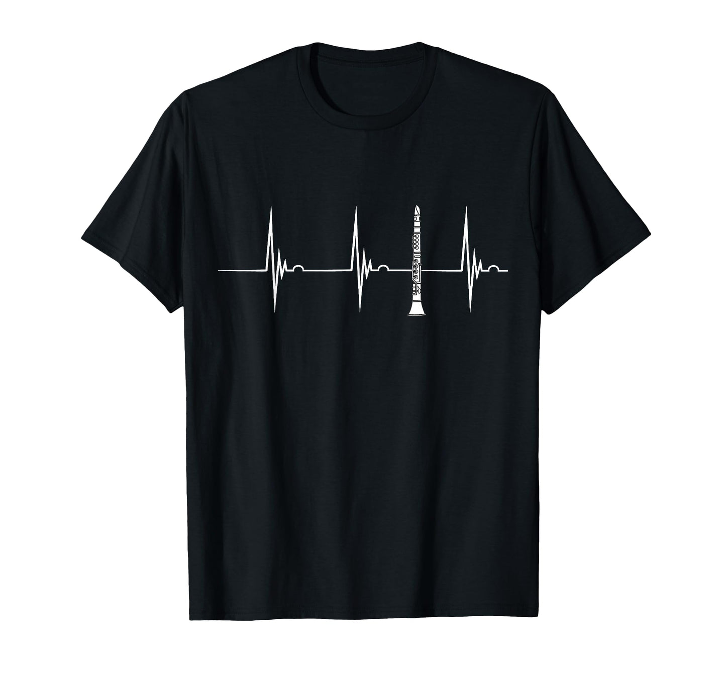 Clarinet Heartbeat EKG Pulseline Woodwinds Clarinetist T-Shirt