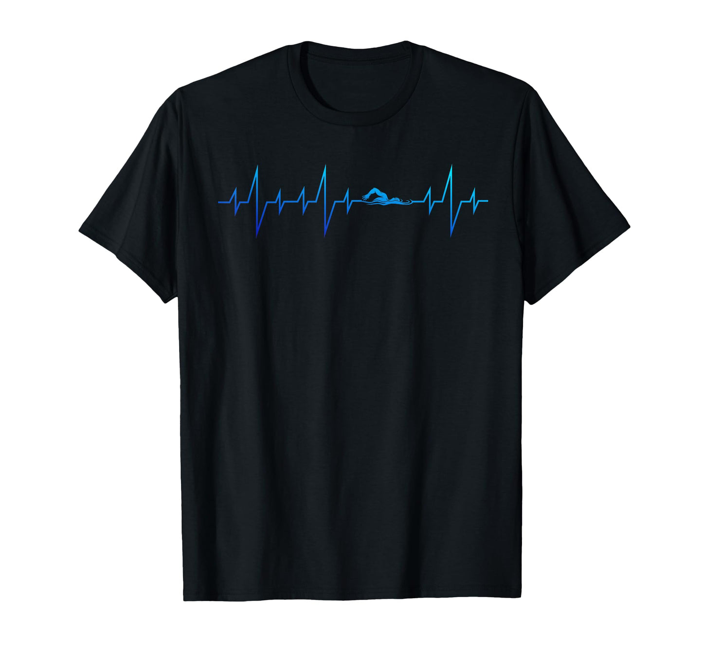 Sports Swimming Club Hobby Swimmer Heartbeat Swimming T-Shirt