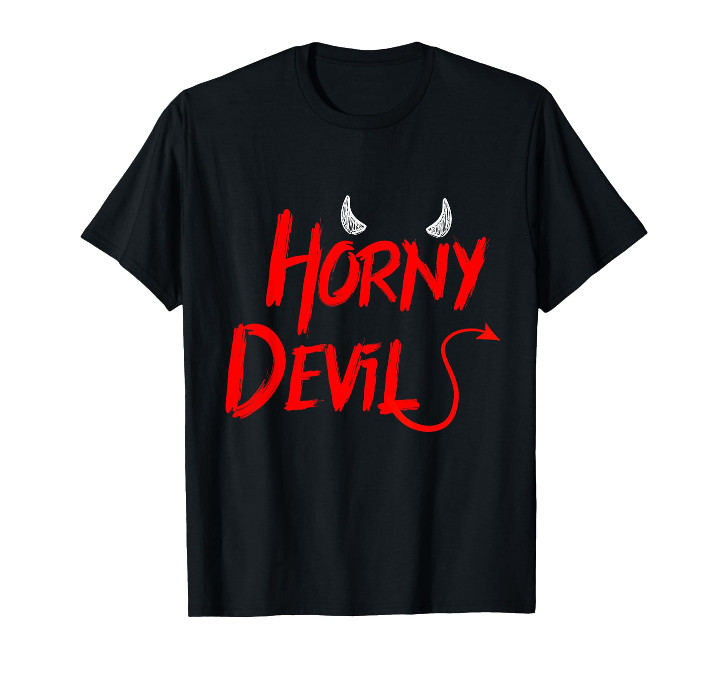 Funny Halloween Costume Horny Devil for Men and Women T-Shirt