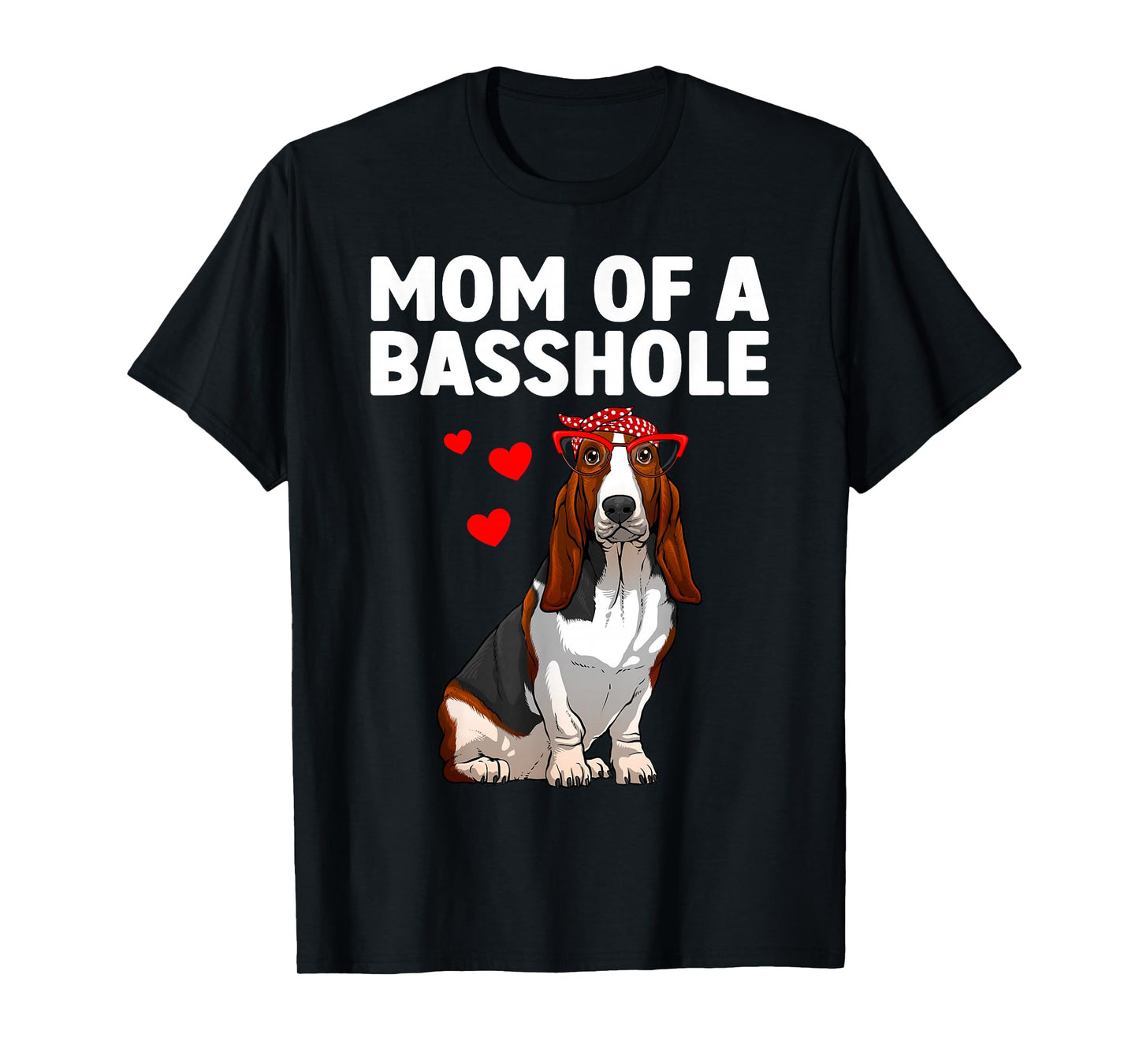 Cute Basset Hound Art For Mom Women Girls Basset Hound Lover T-Shirt